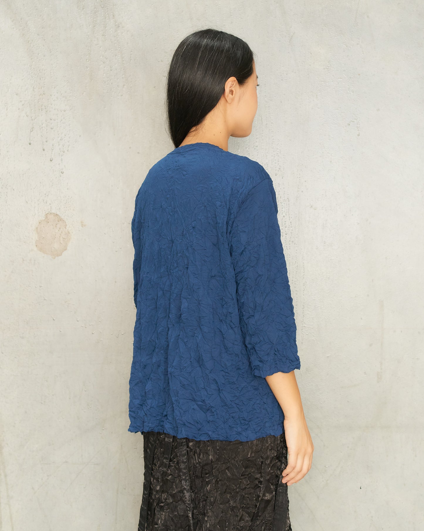 Blue Meringue Mid Sleeve Top