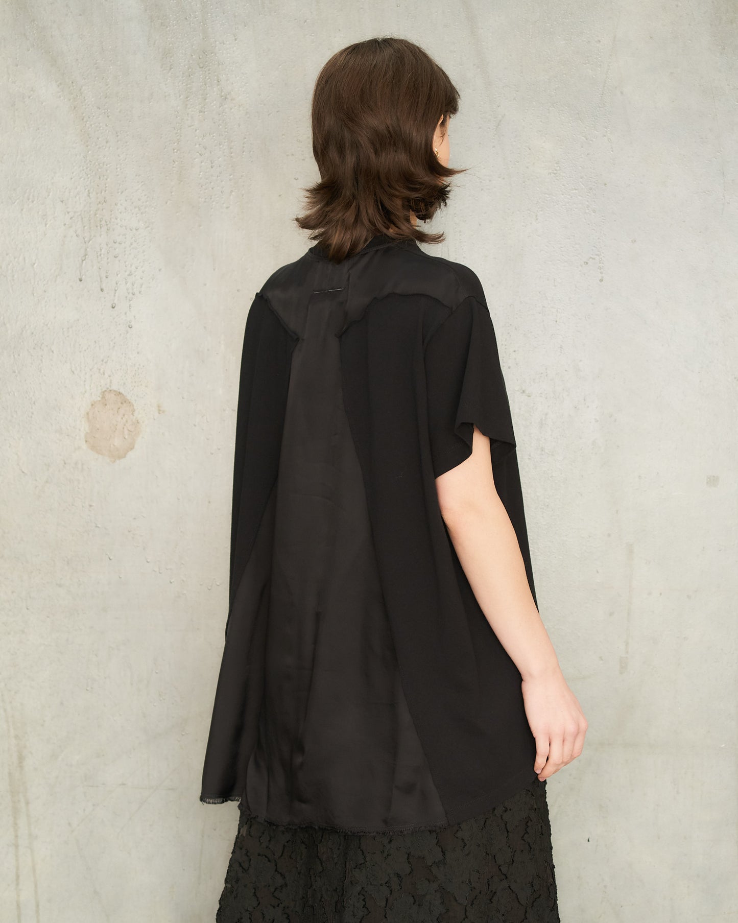 Black Silk Back T-Shirt