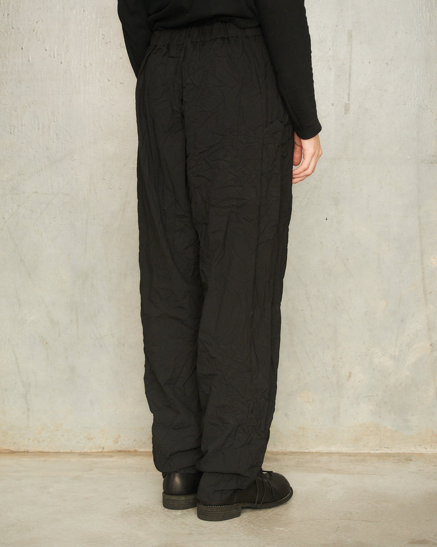 Black Stretch Easy Pants