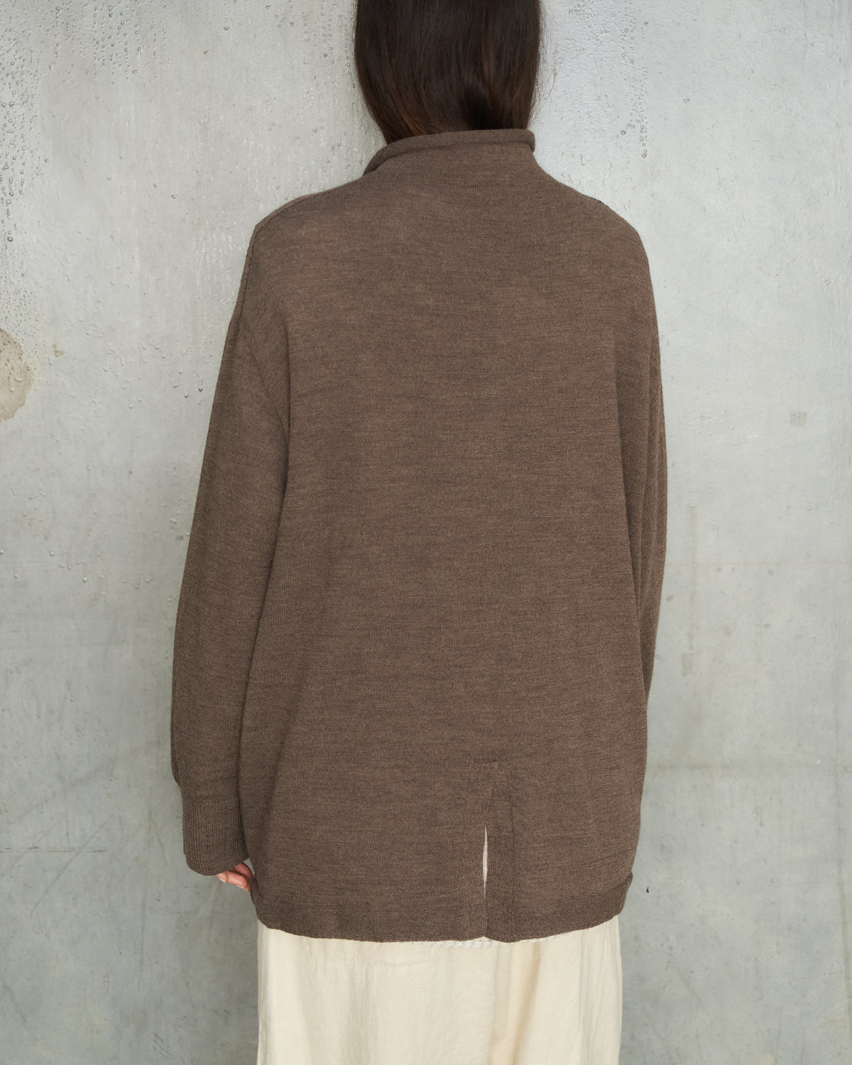 Brown Merino Wool Cardigan