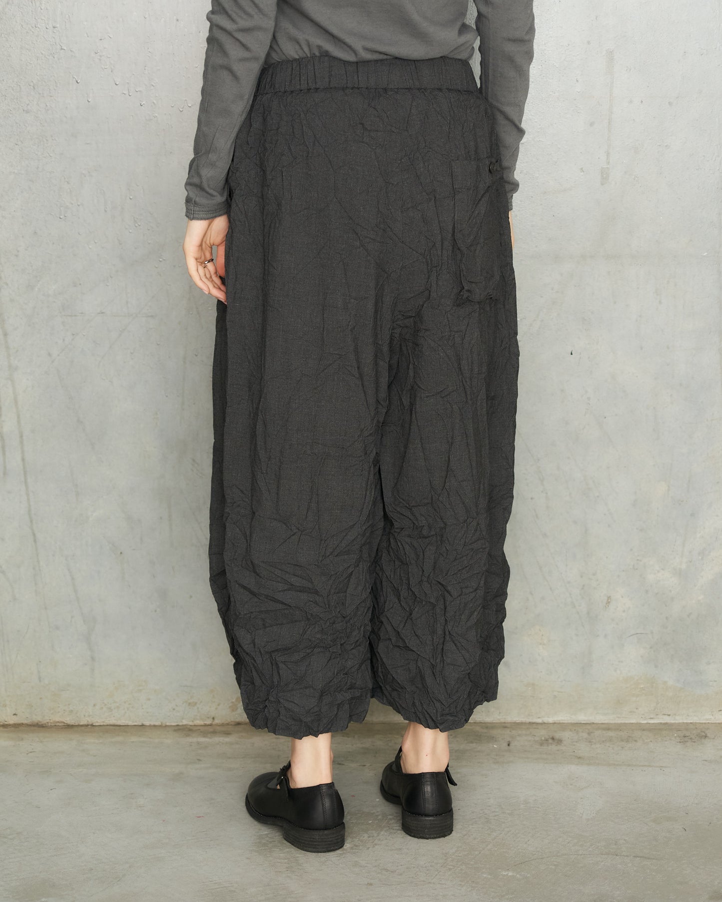 Charcoal Recycled Pinhead Wide Pants
