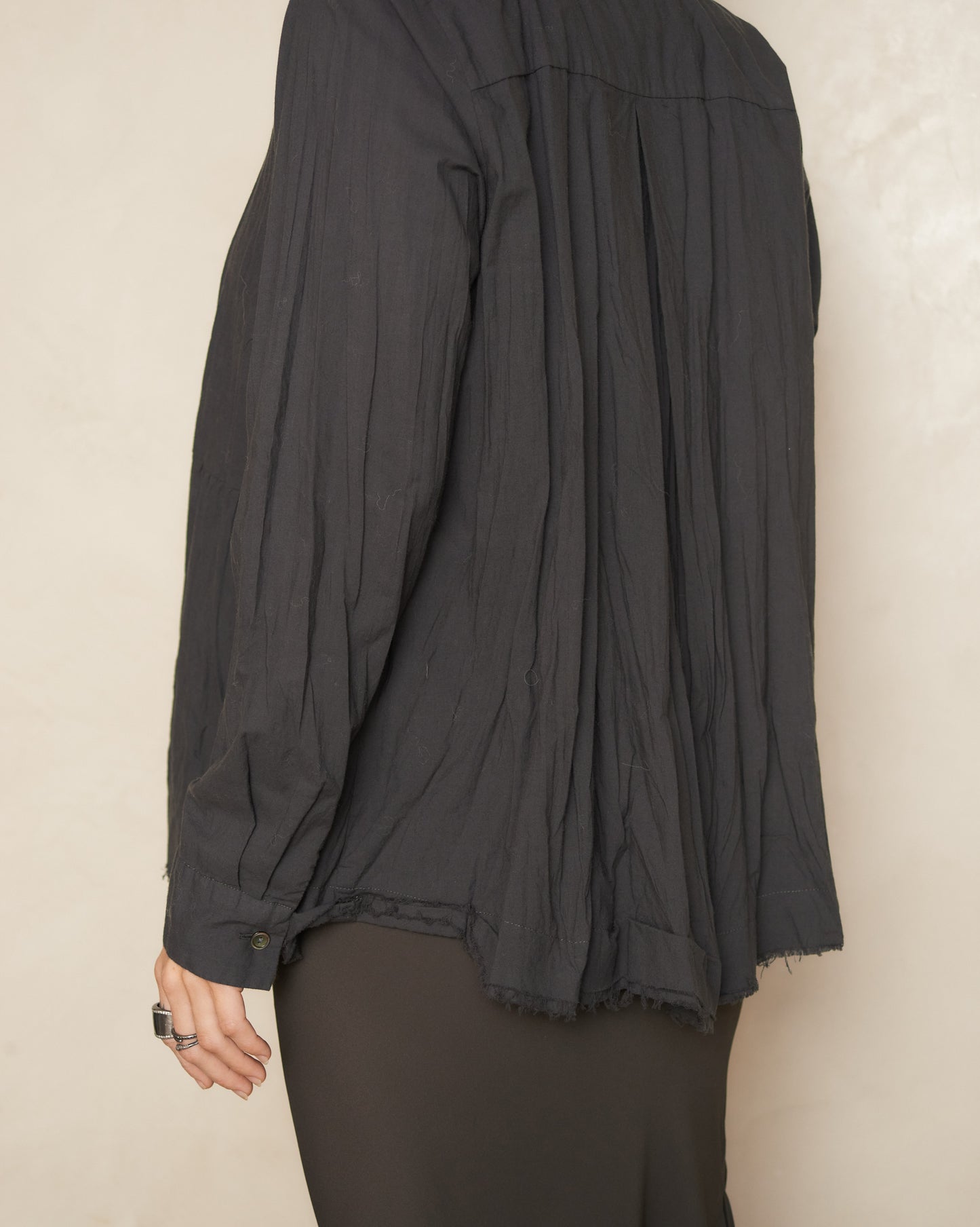 Charcoal Washed Lawn Blouse