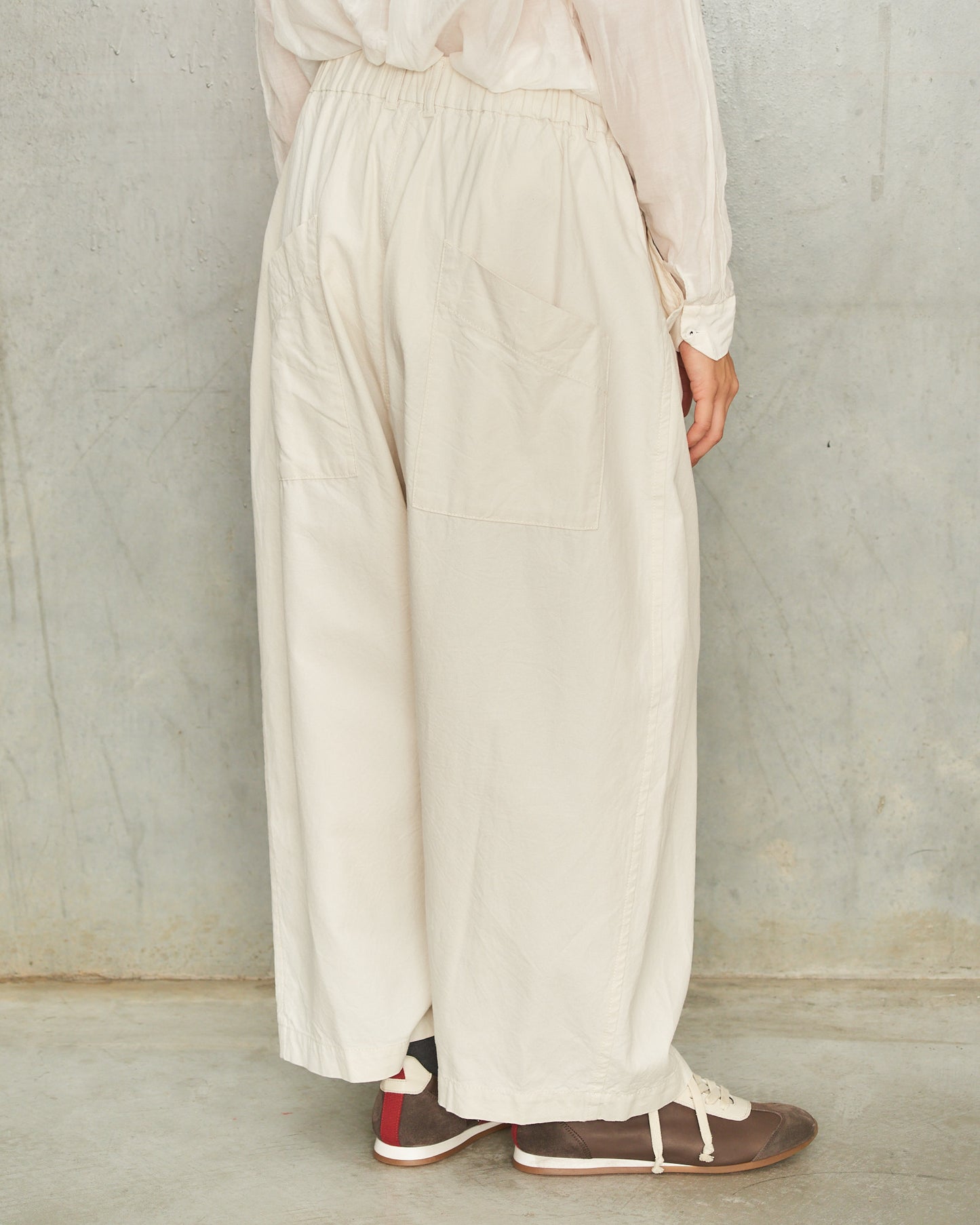 Ivory Oxford Relaxed Pants