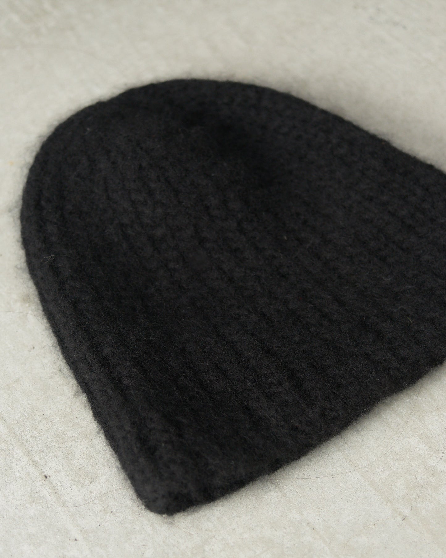 Black Cashmere Silk Beanie