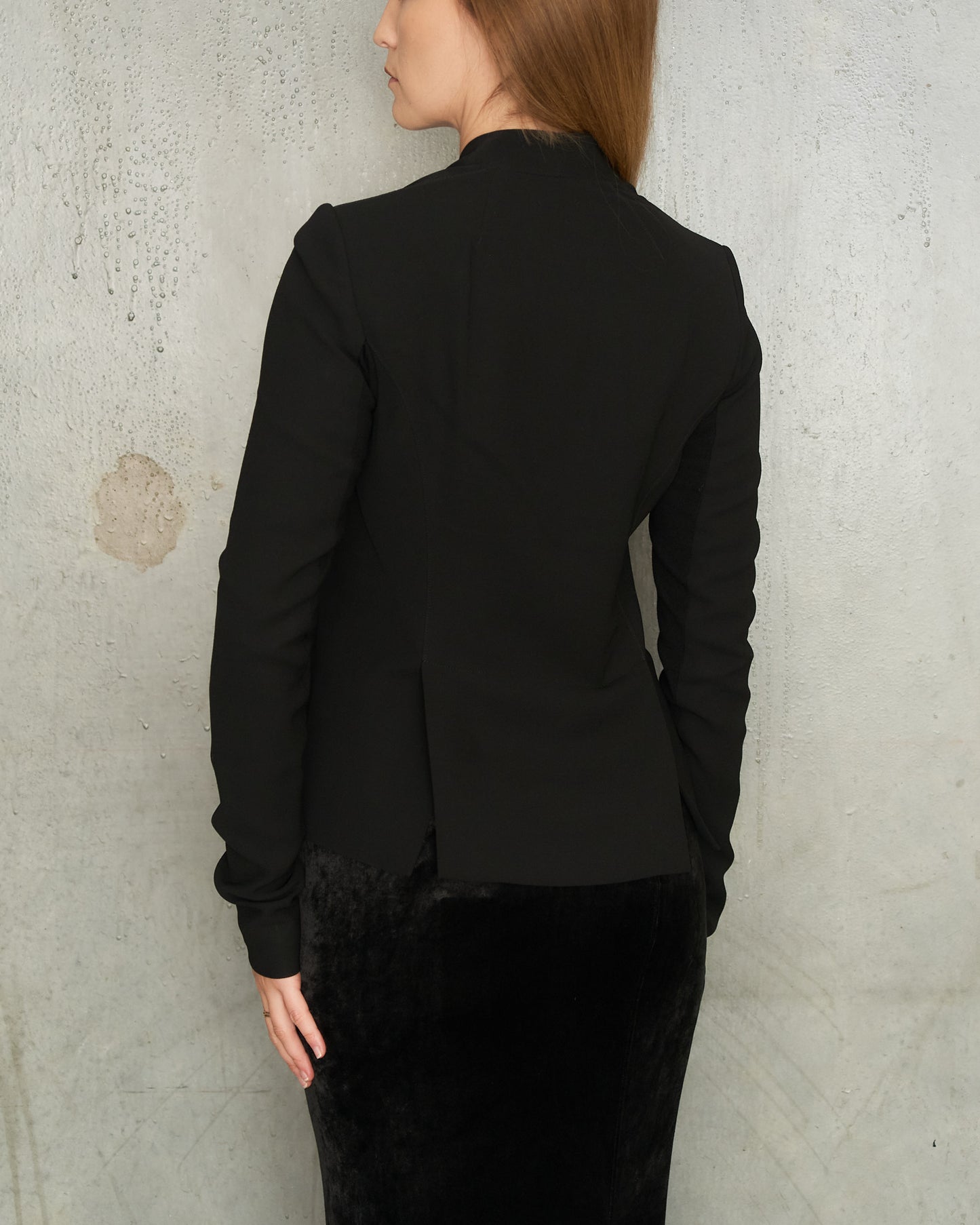 Rick Owens Black Collarless Blazer