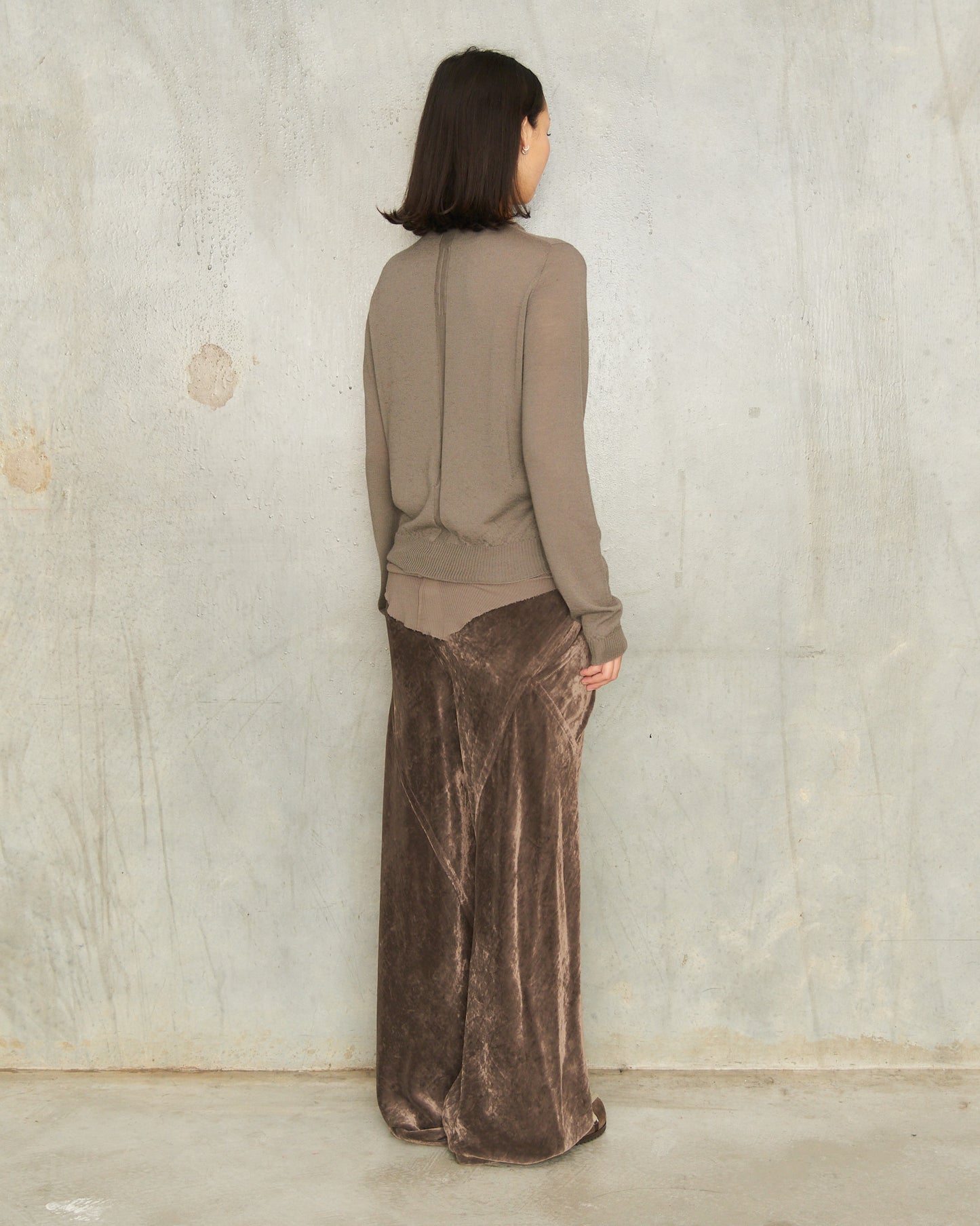 Dark Dust Velvet Bias Pants