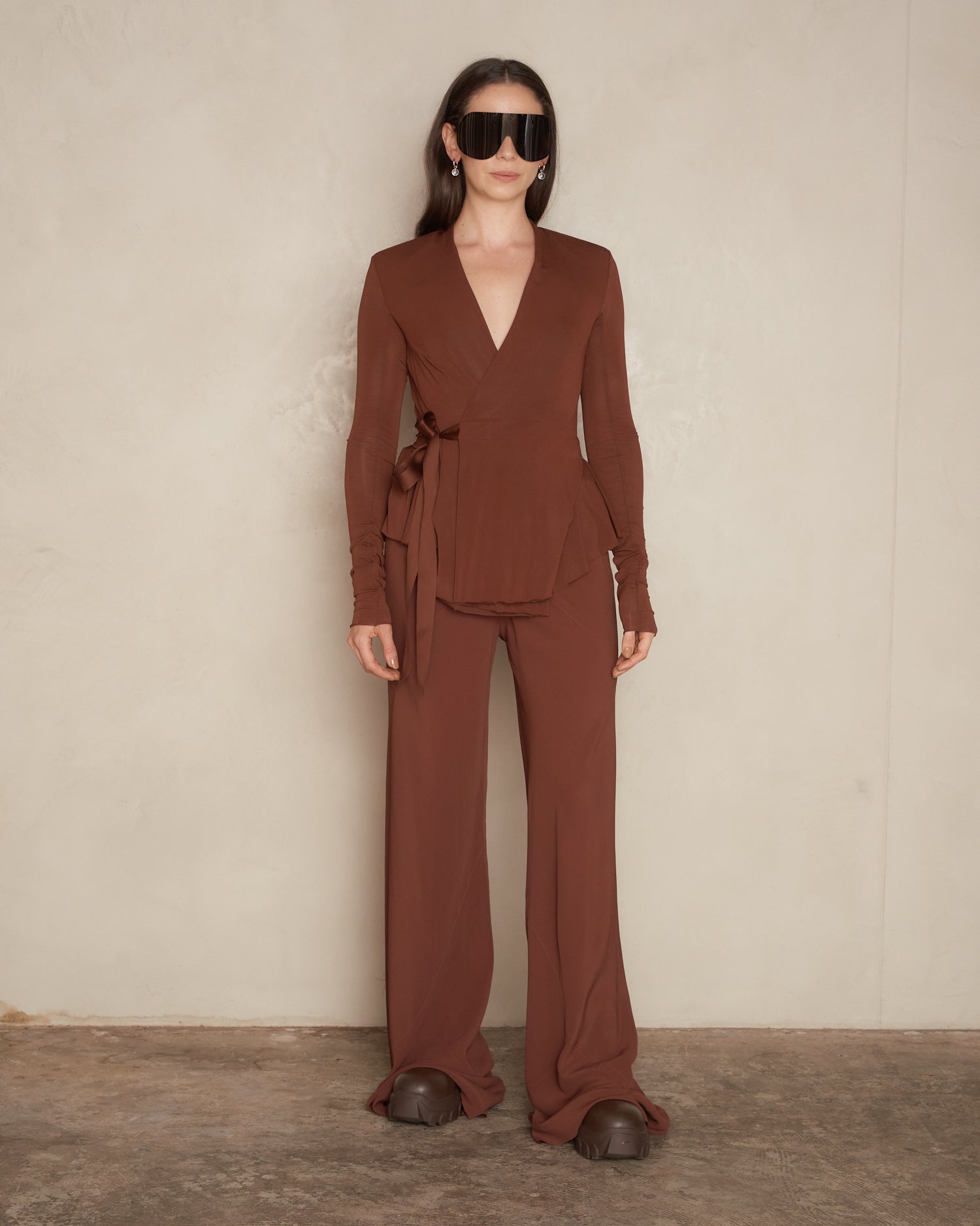 Henna Bias Trousers RED 40 - Main Image