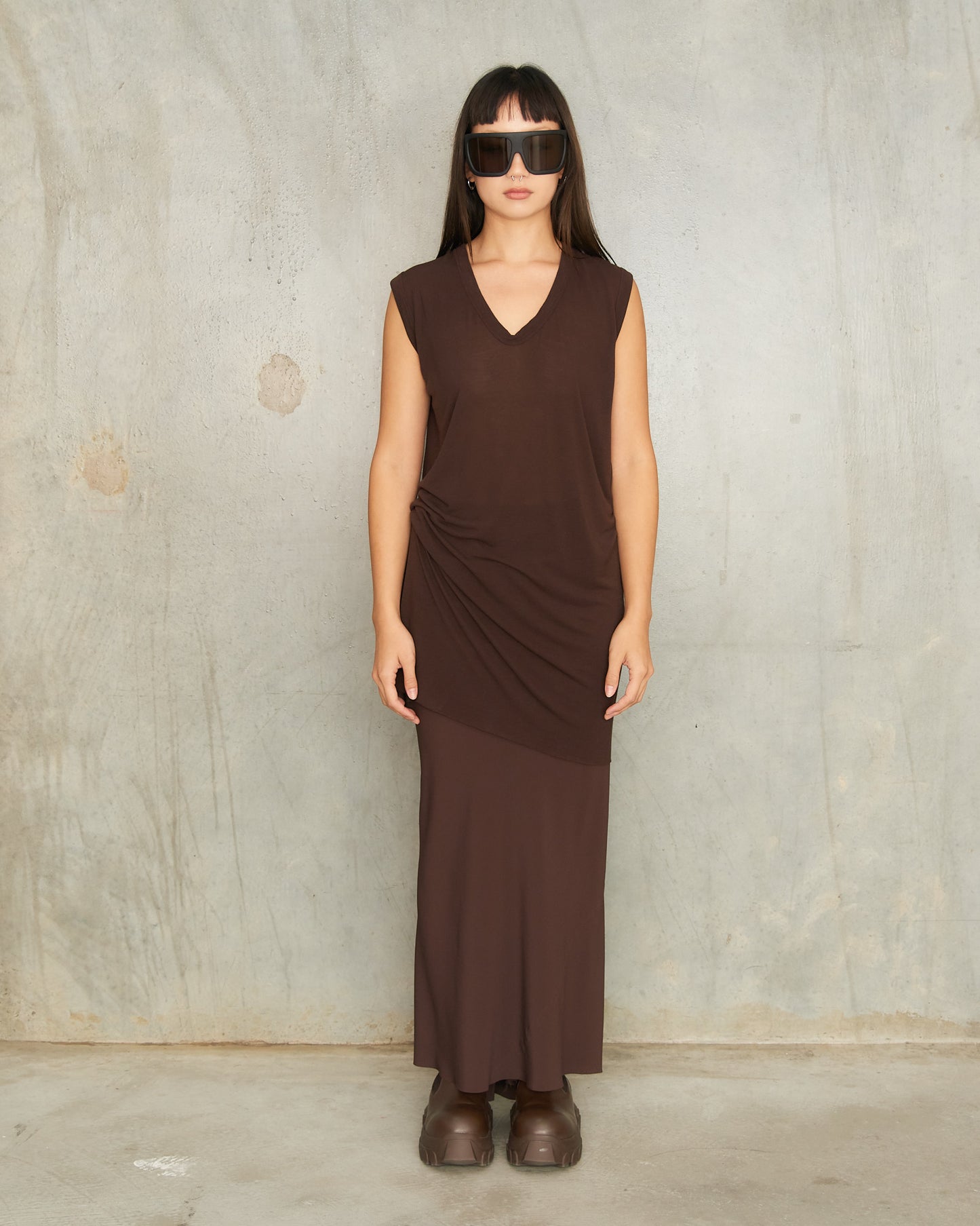 Mahogany V-Neck Tank