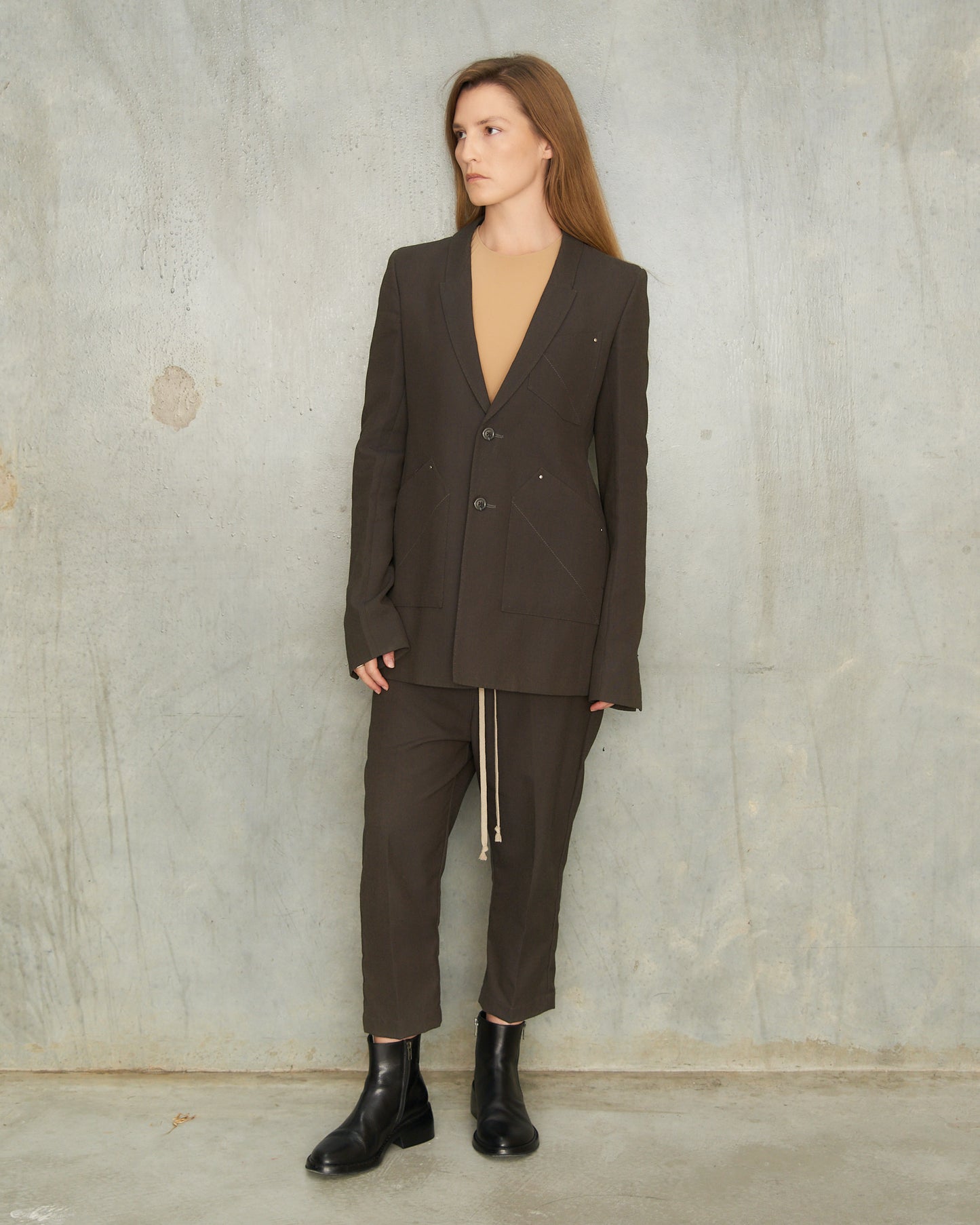 Rick Owens Dark Dust 2 Piece Studded Suit