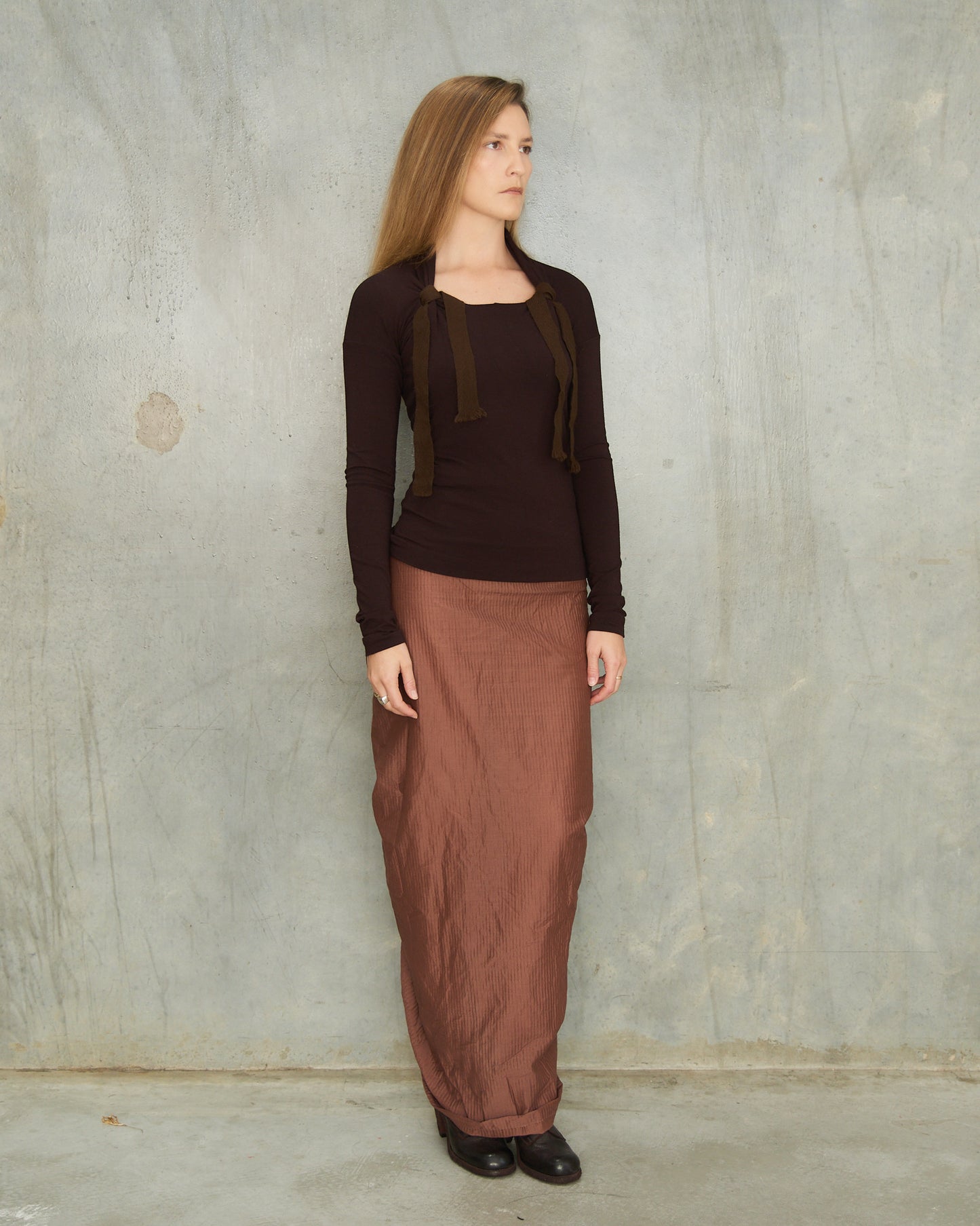 Romeo Gigli Henna Ruched Skirt