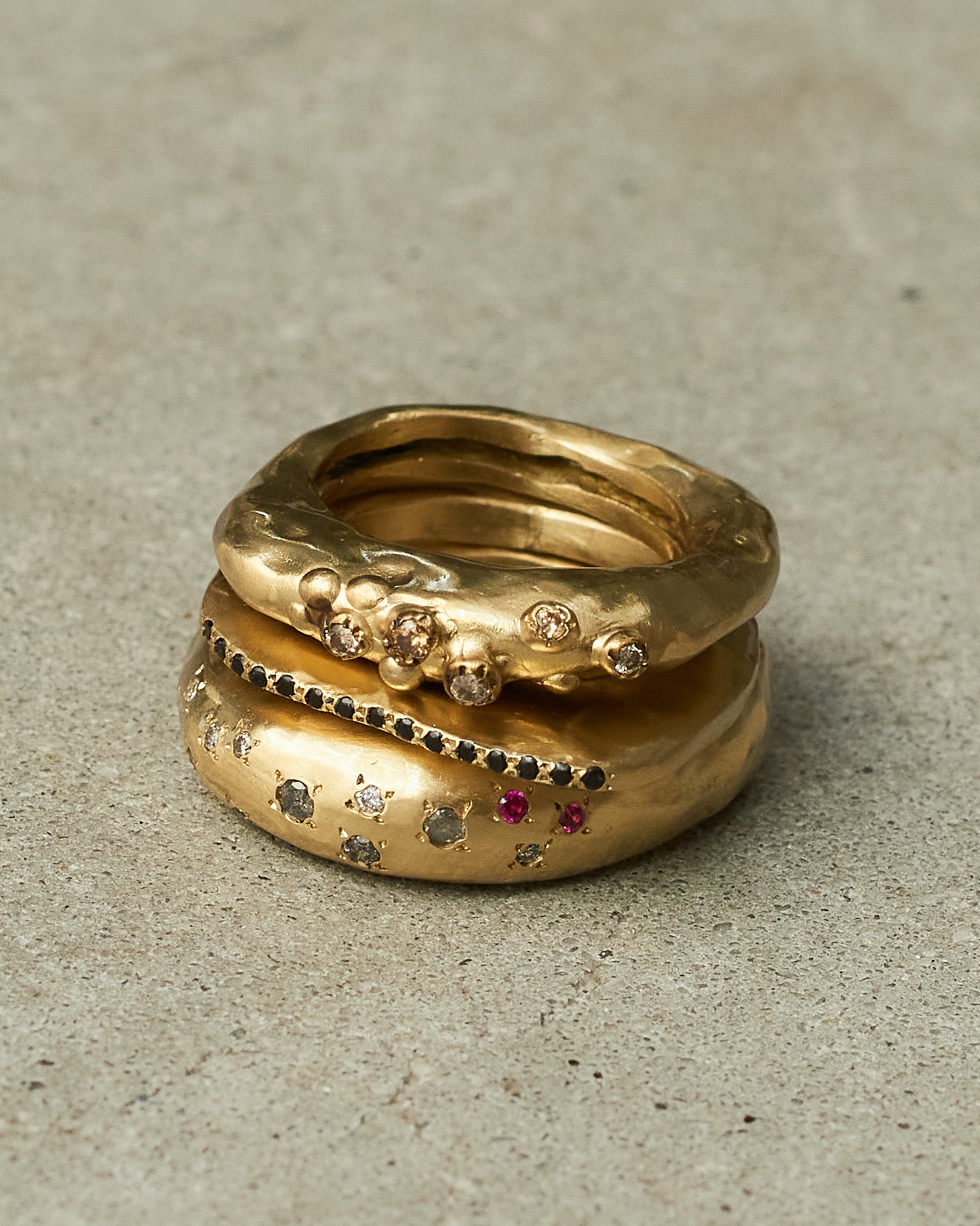 Razan Copper Cognac Diamond Ring