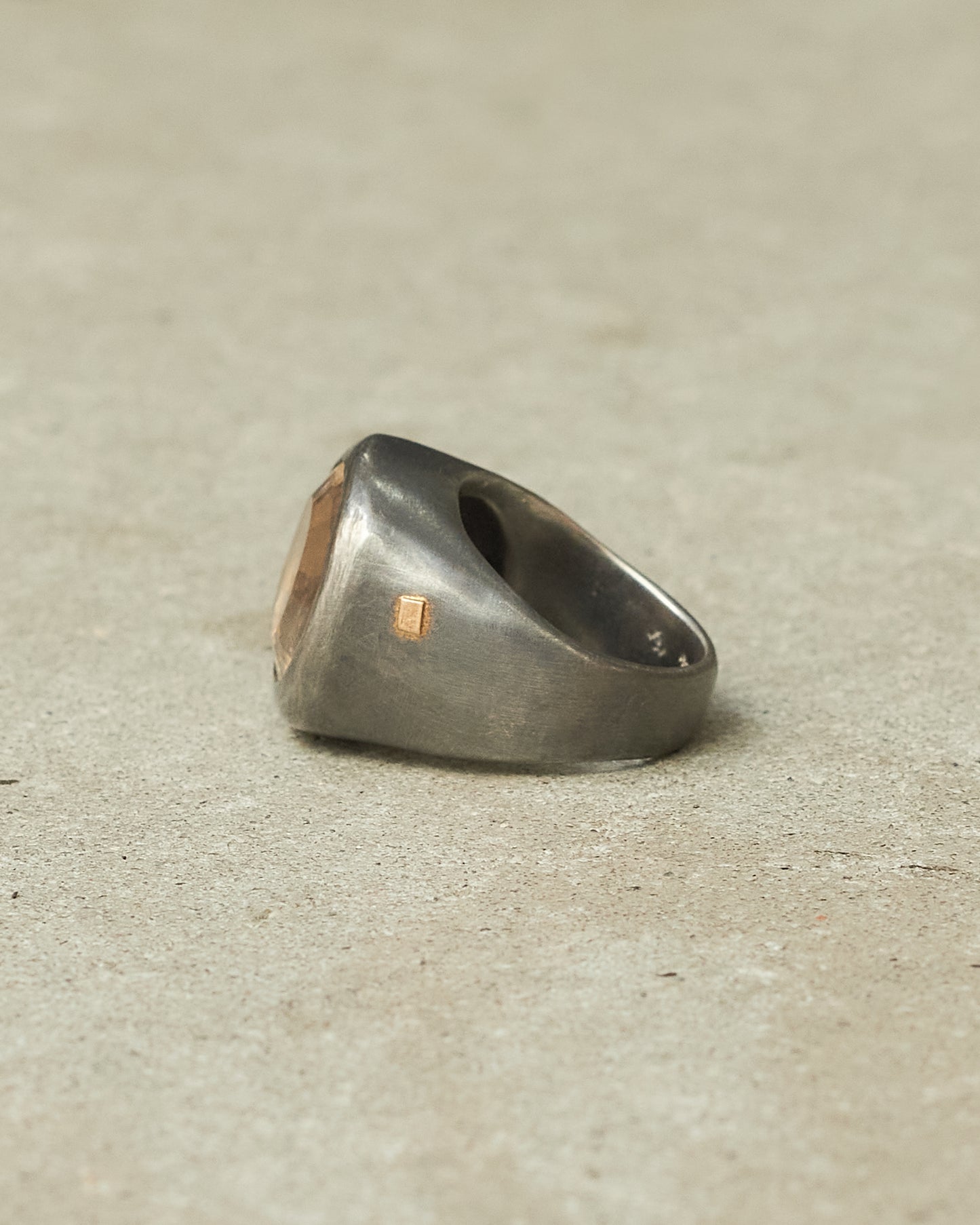 Jira Oxidised Smoky Quartz Ring