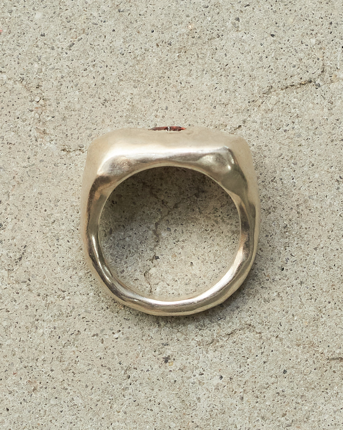 Nashka Silver Garnet Heart Ring