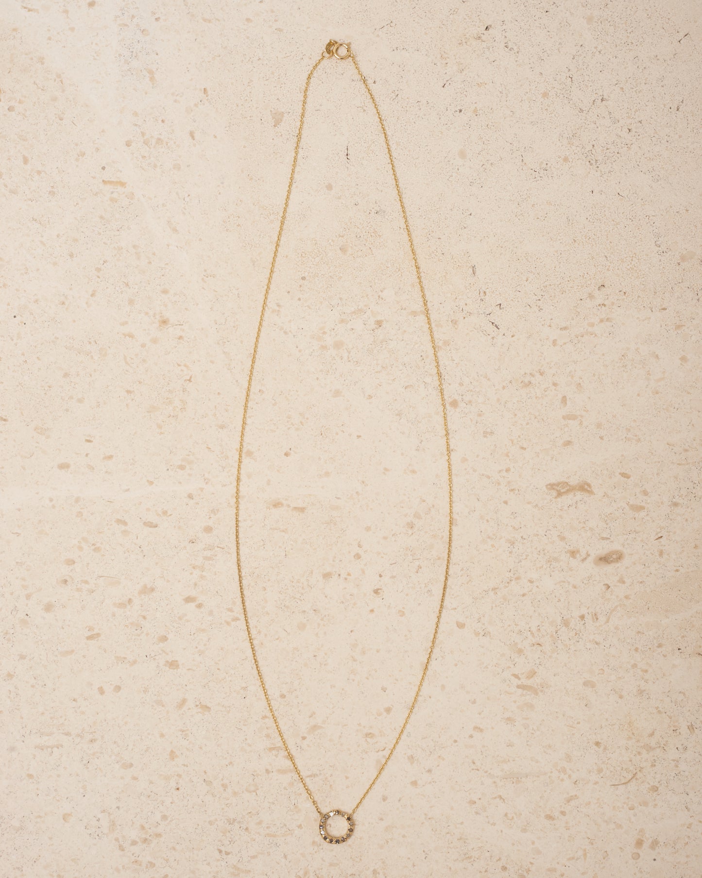 Pe Leo Yellow Gold Icy Grey Diamond Necklace