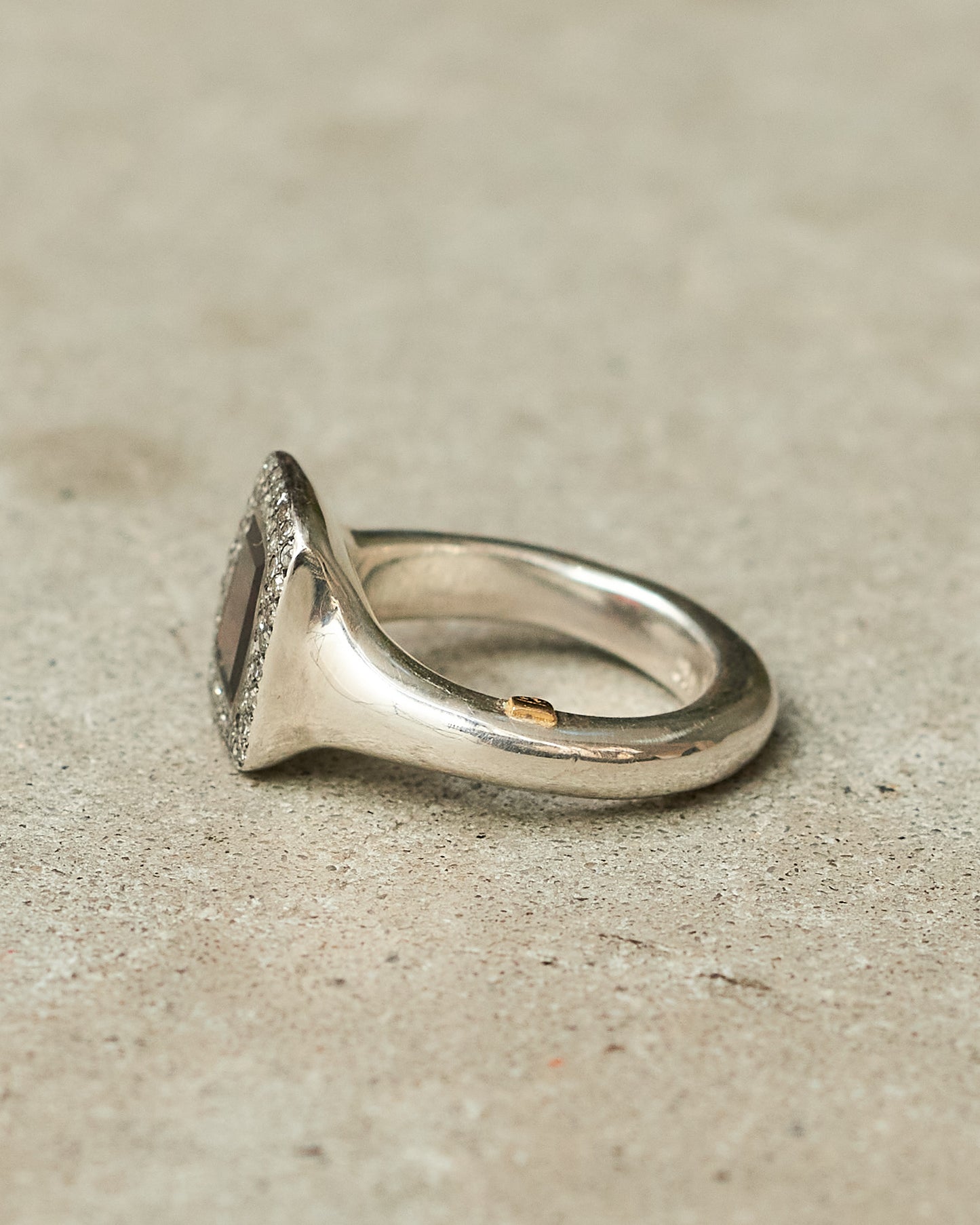 Romy Garnet Icy Diamond Ring