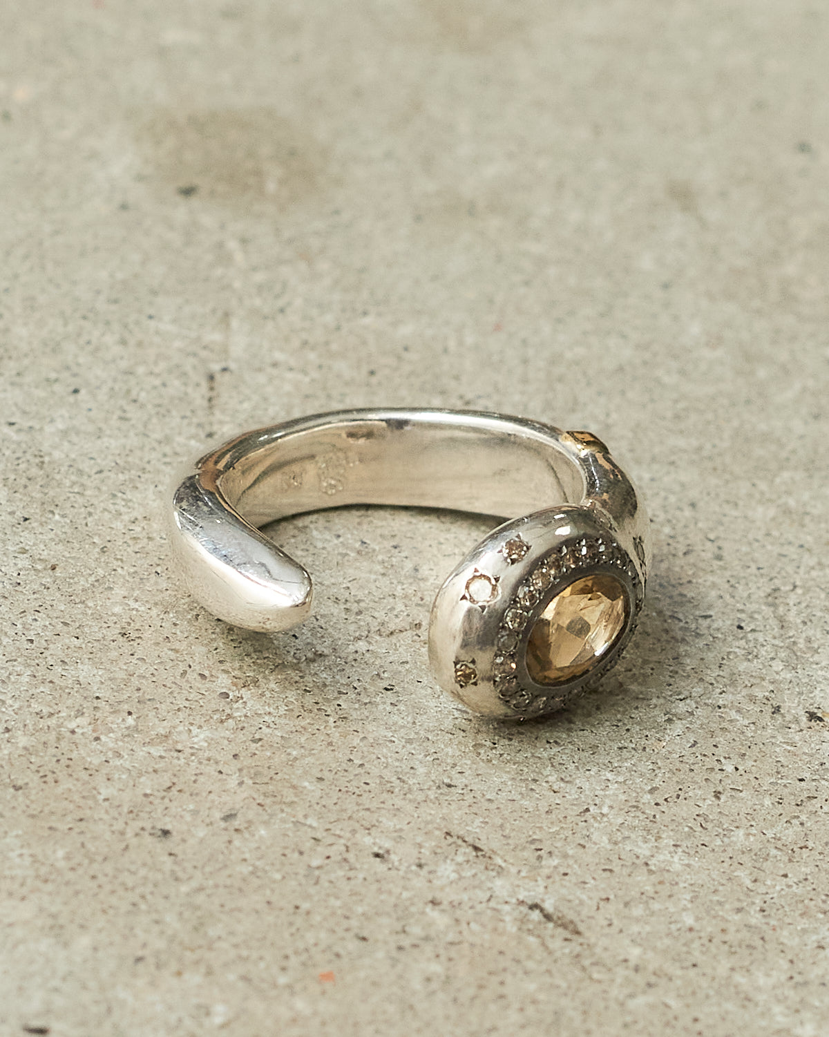 Tevis Beer Quartz Cognac Ring