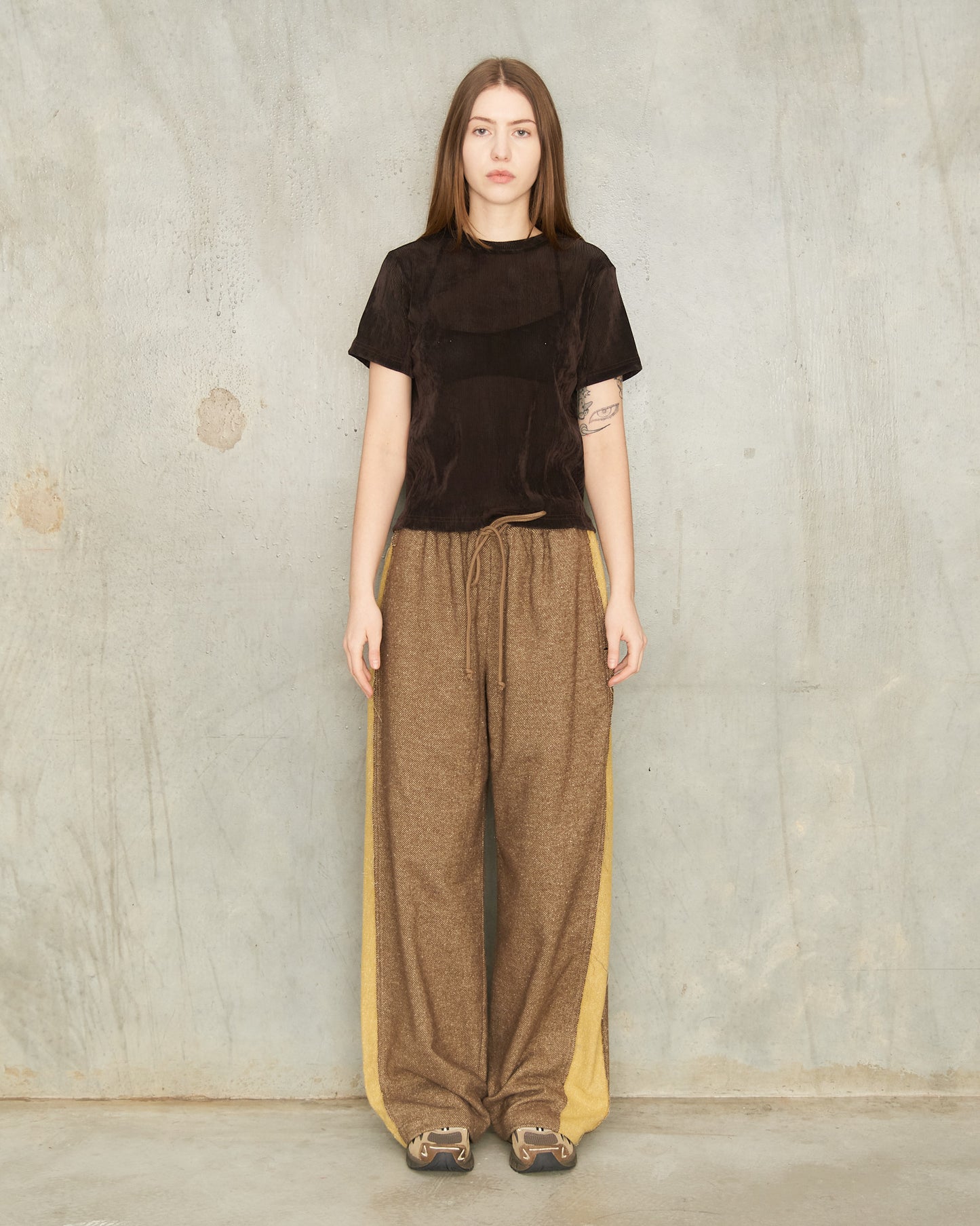 Brown Side Panel Lounge Pants