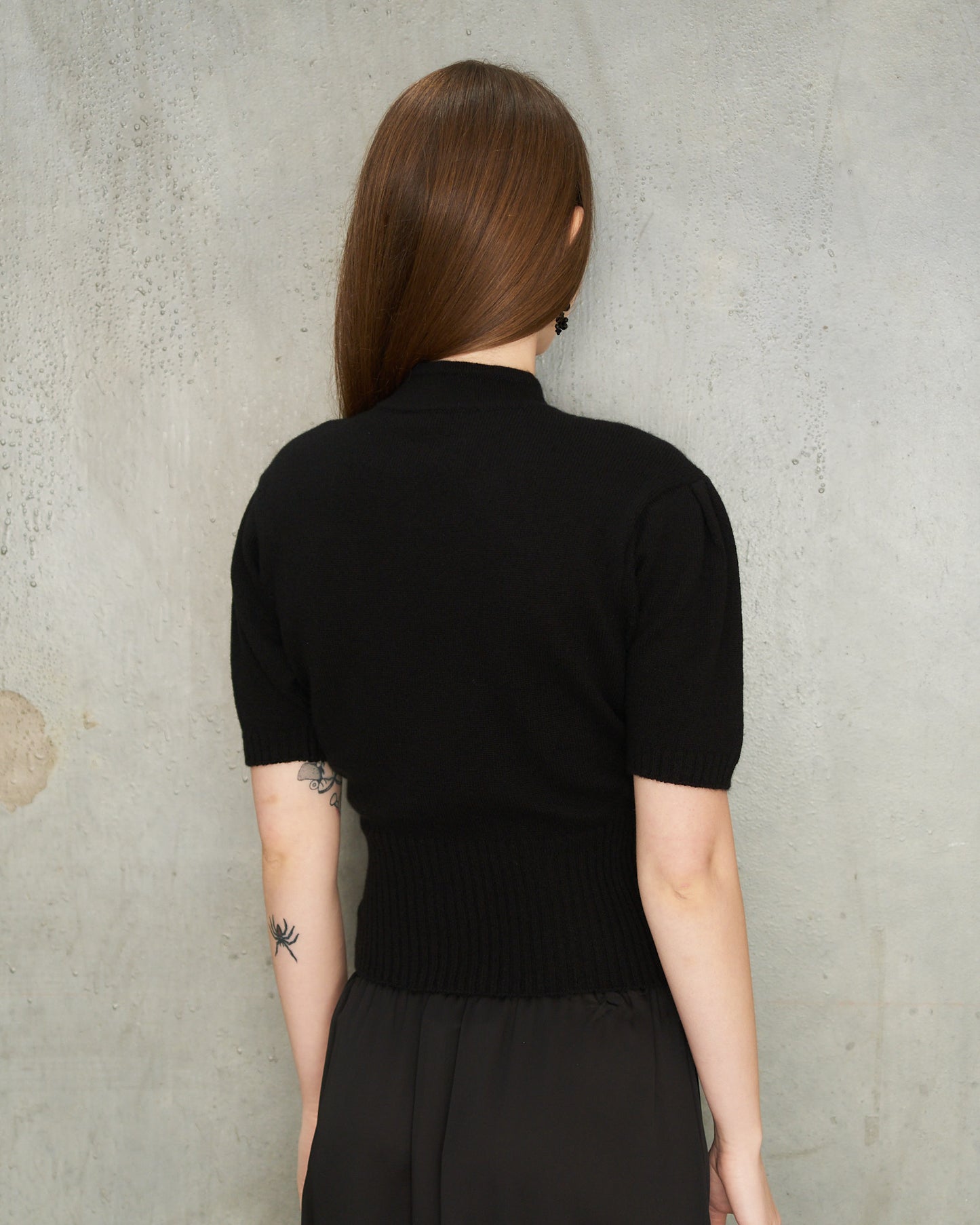 Black Cashmere Embellished Jumper