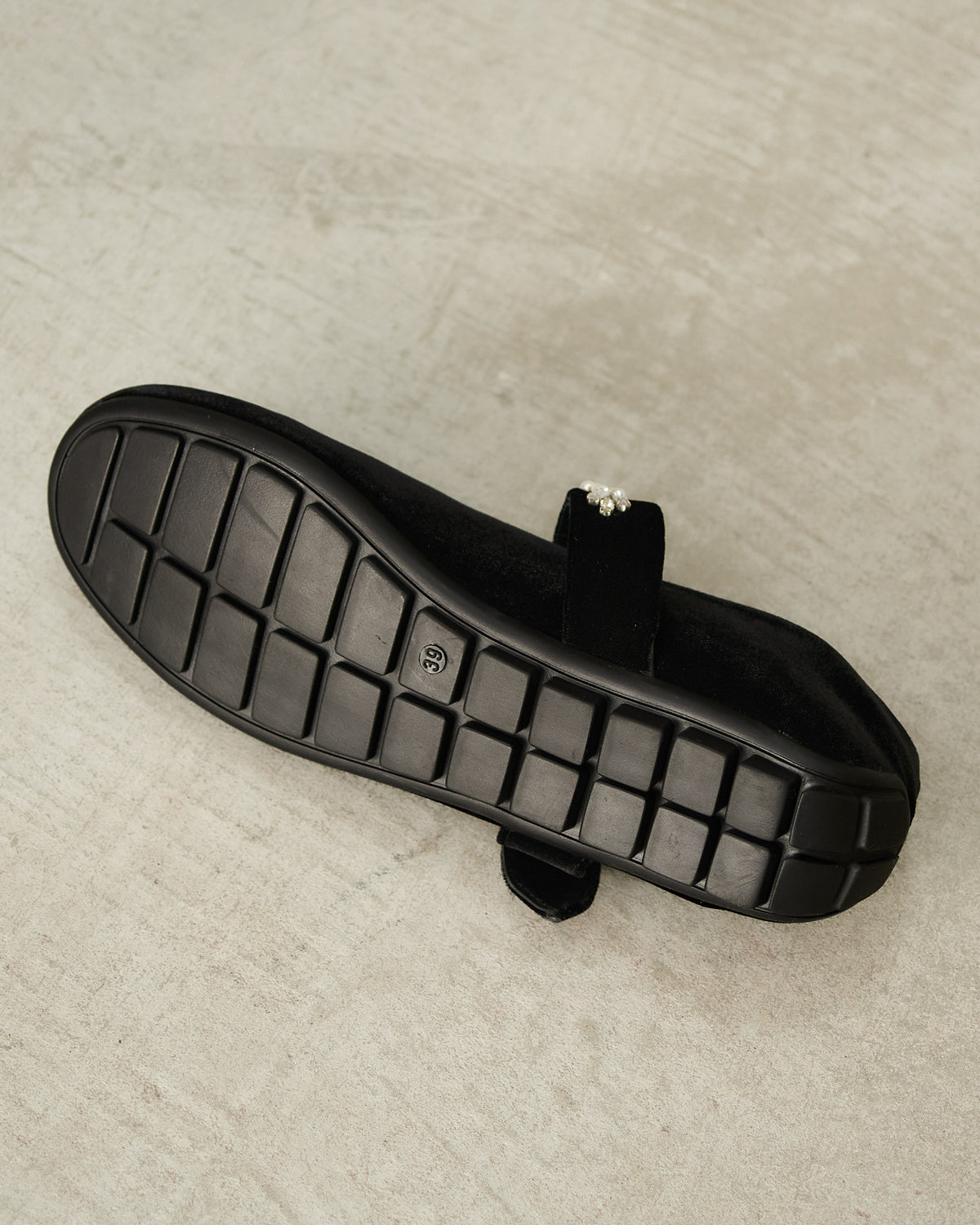 Black Embellished Mary Jane Shoes