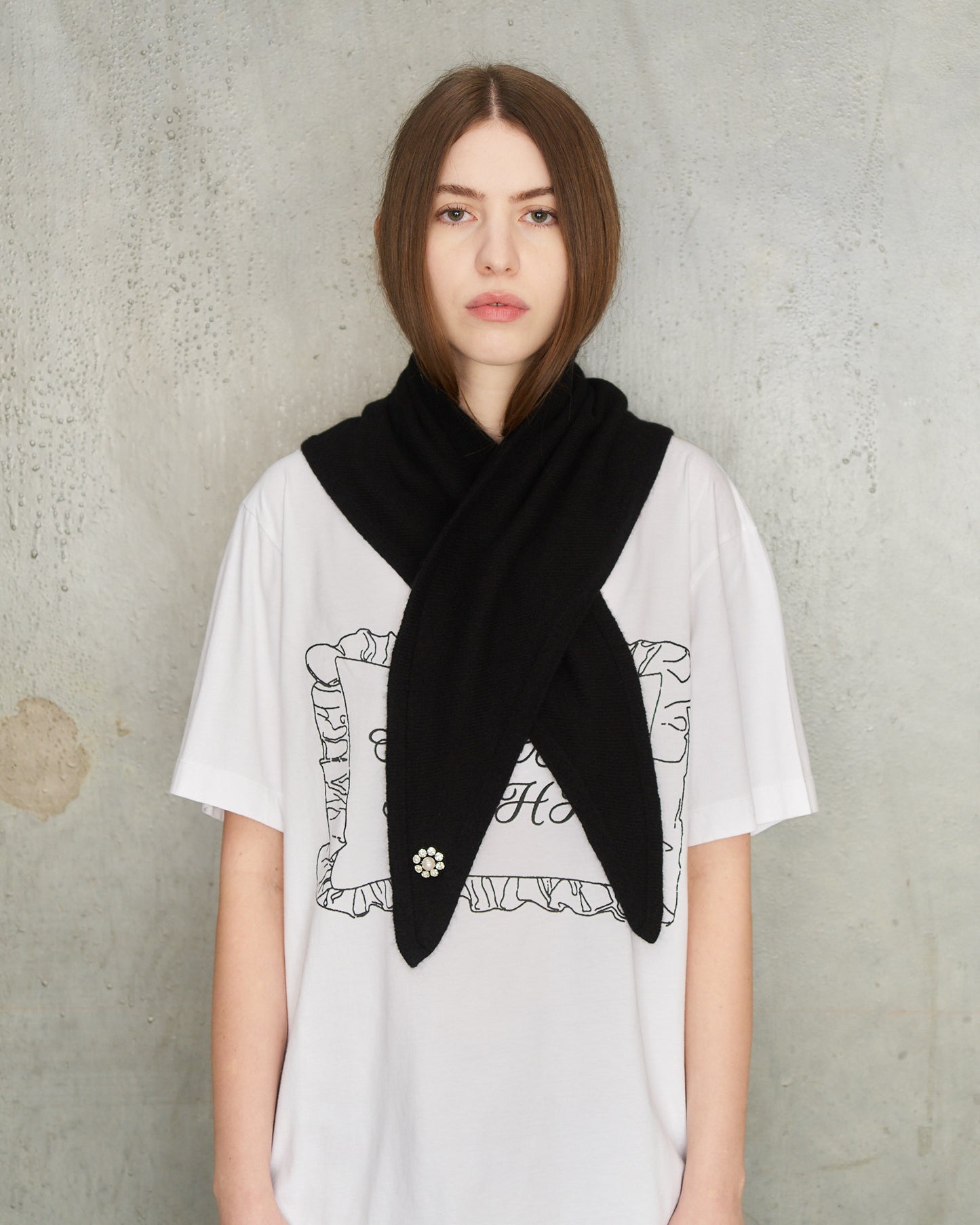 Black Embellished Neckerchief
