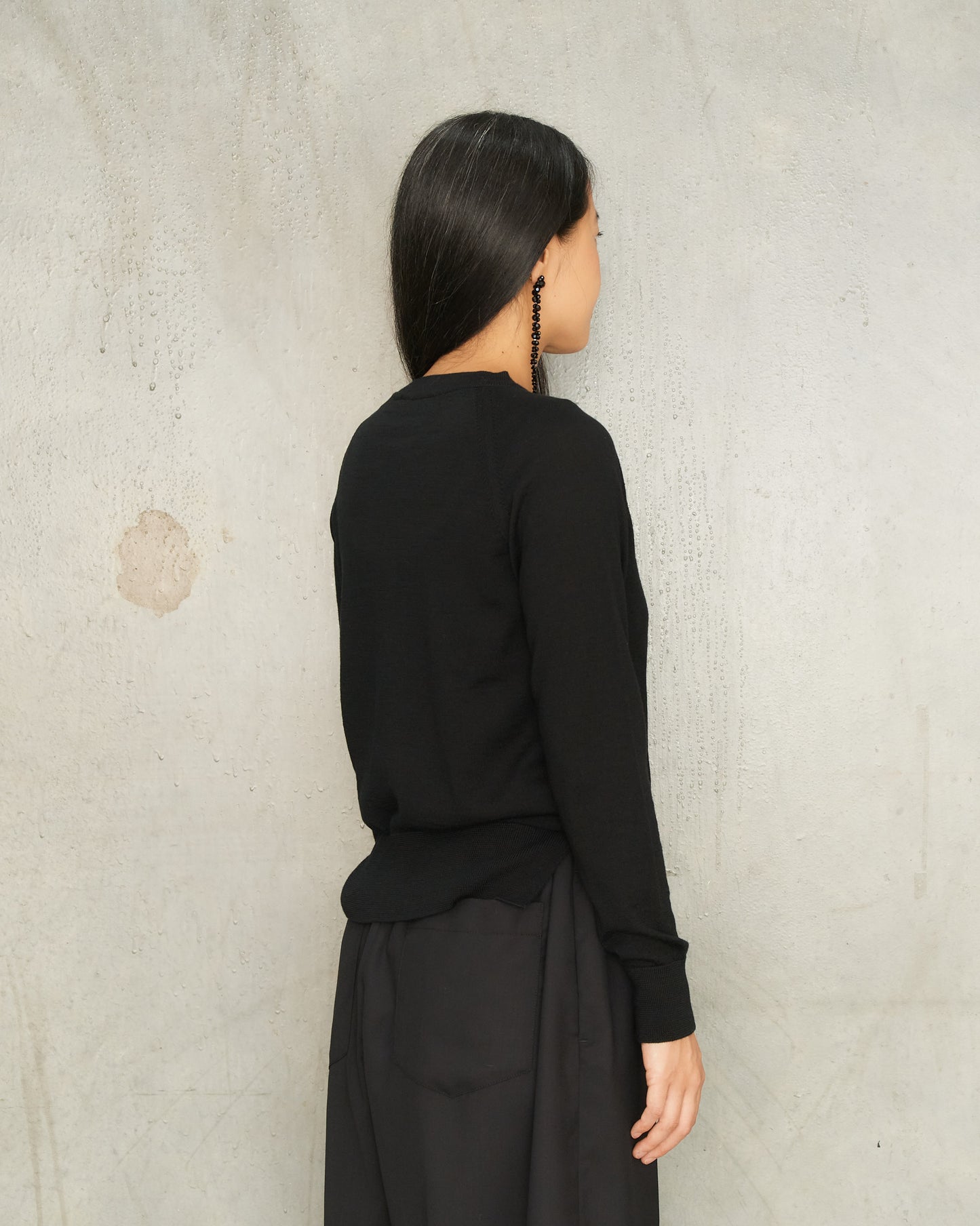 Black Embellished Rose Jumper