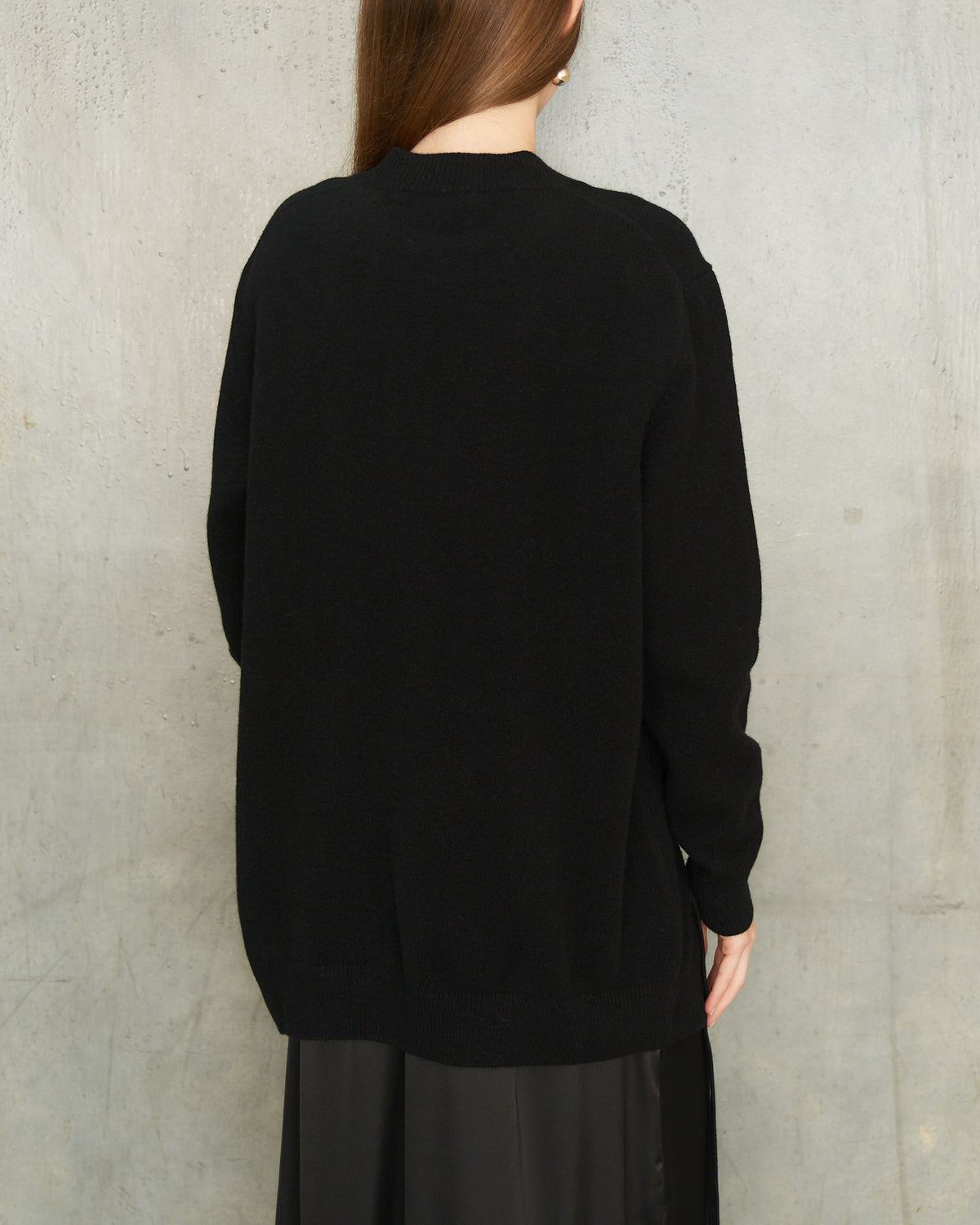Black Lace Up Hem Jumper
