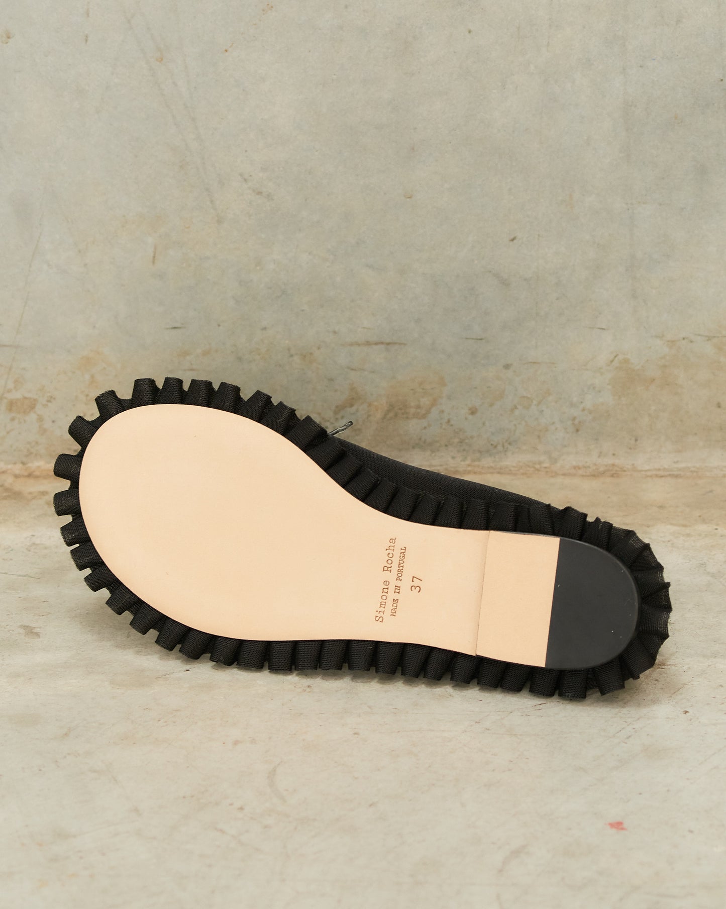 Black Tutu Frill Ballerina Shoes