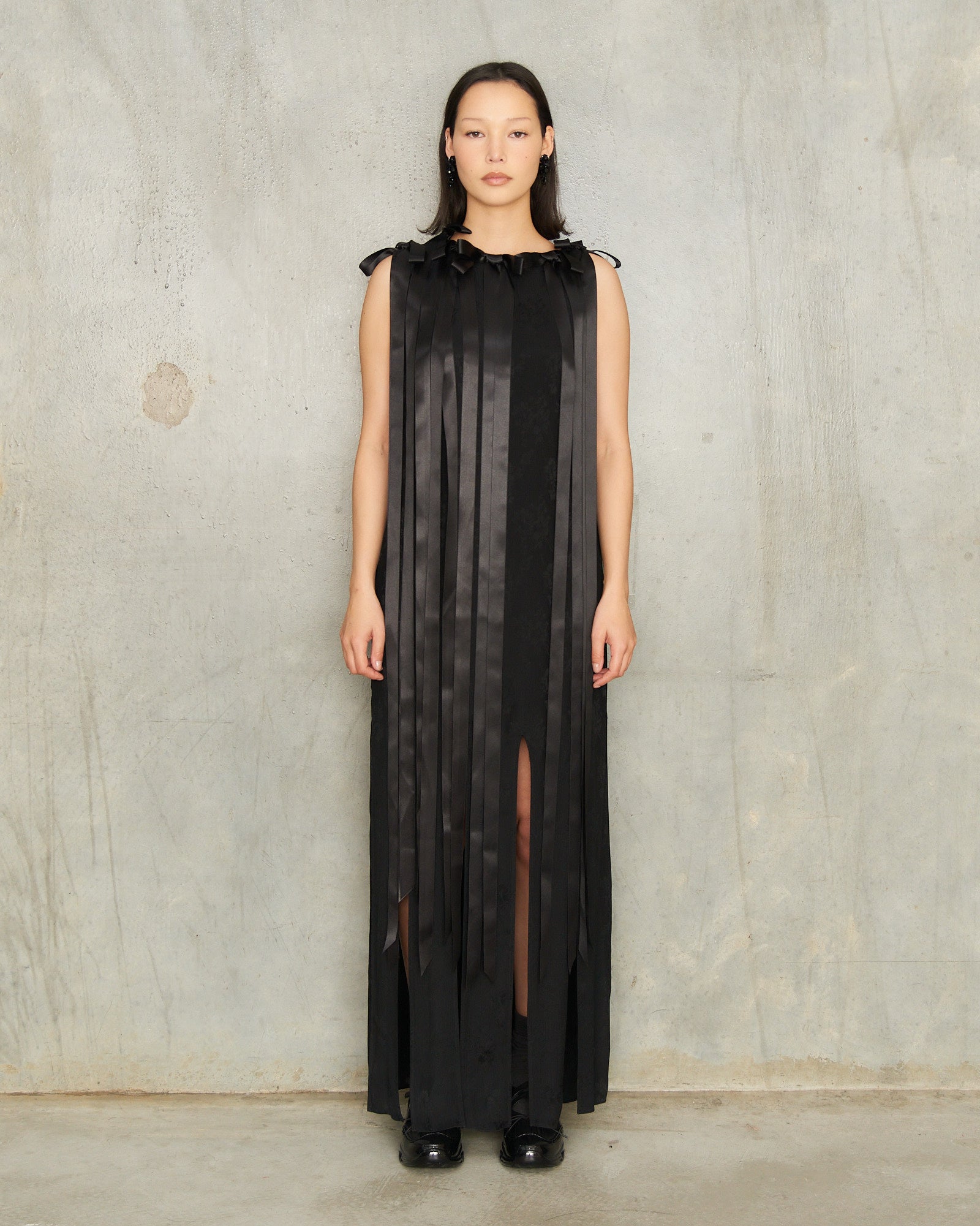 Simone Rocha Black Unbounded Ribbon Dress Black 74231254