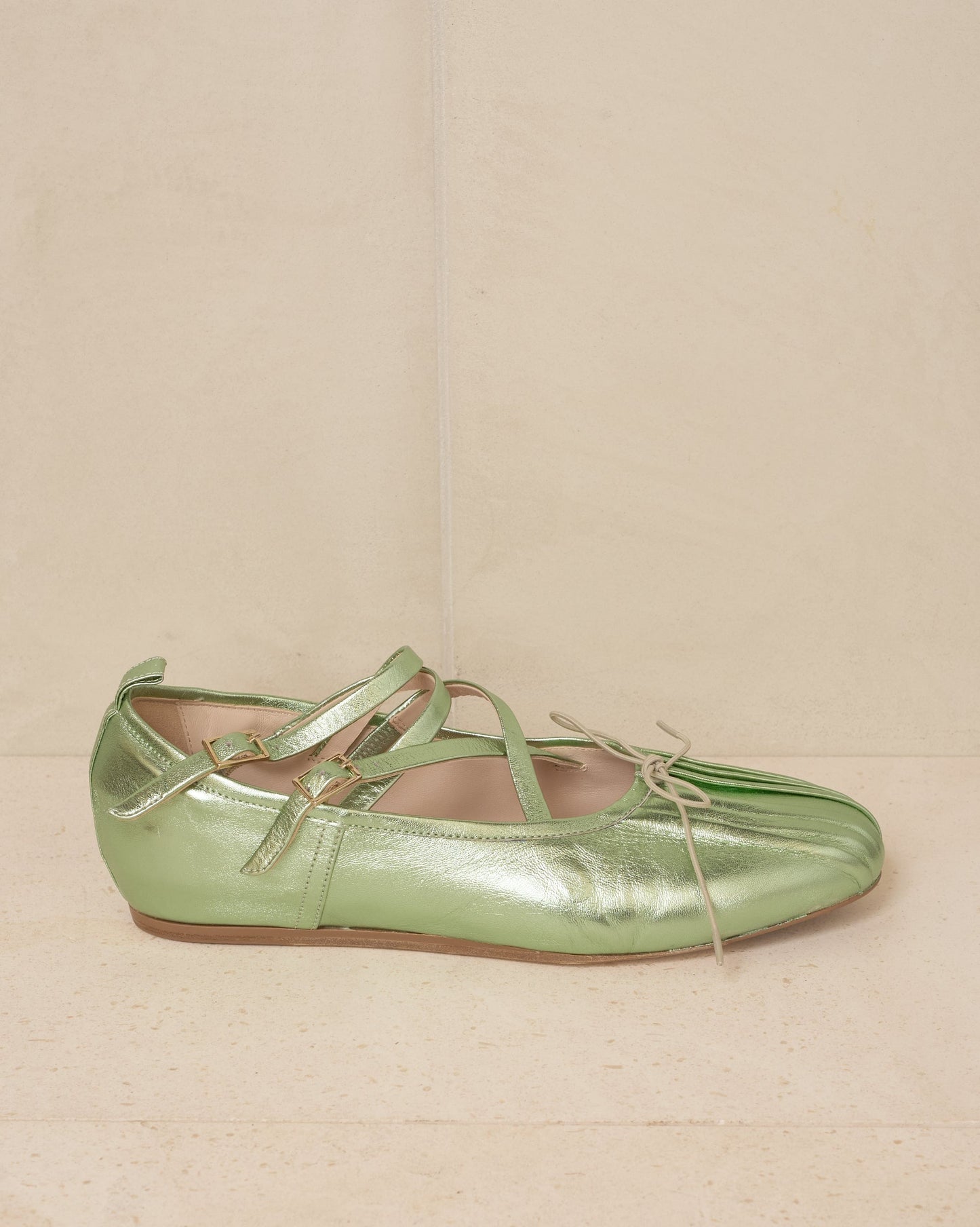 Mint Criss-Cross Ballerina Shoe