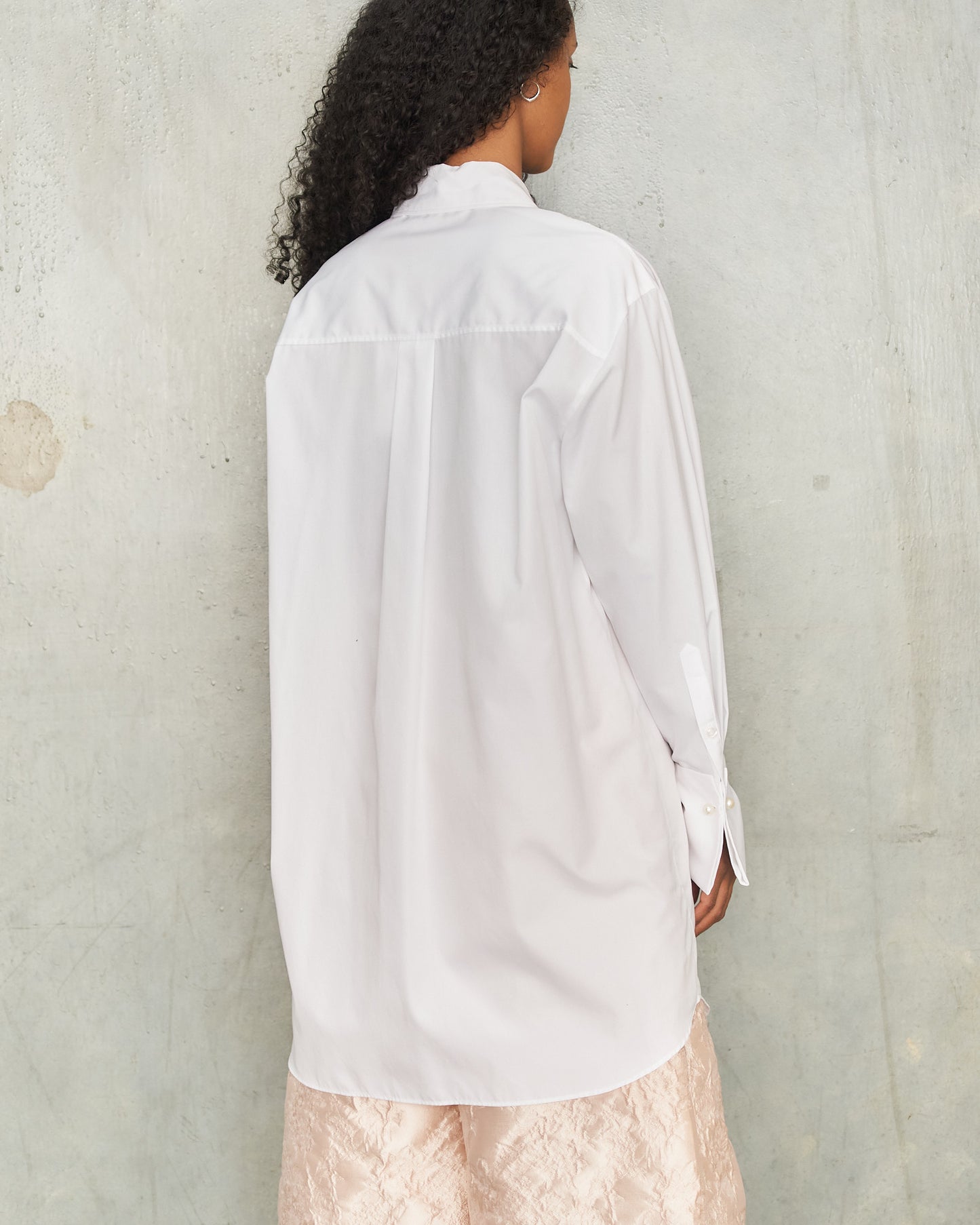 White Button Placket Shirt