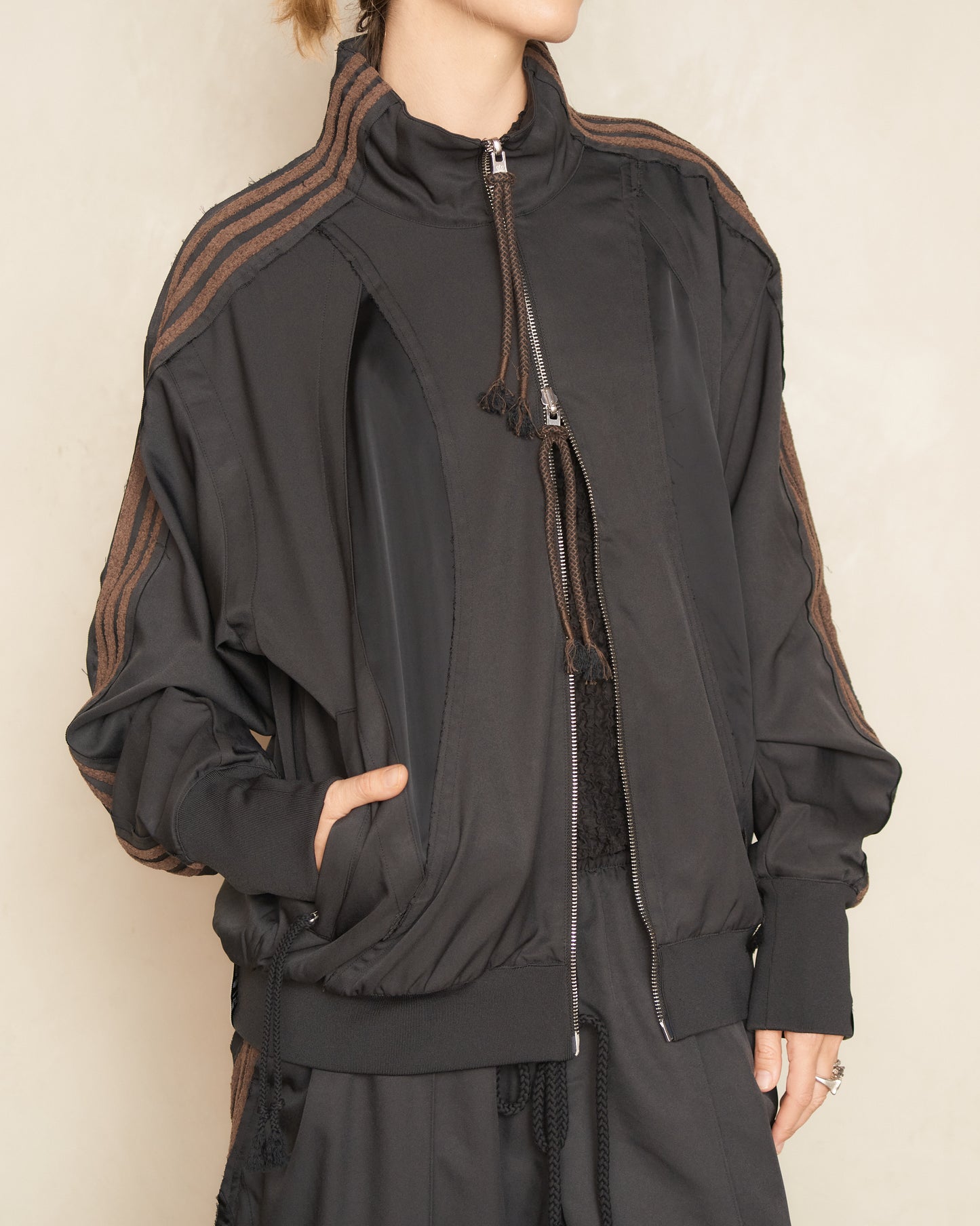 Black And Brown Adi004 Track Jacket