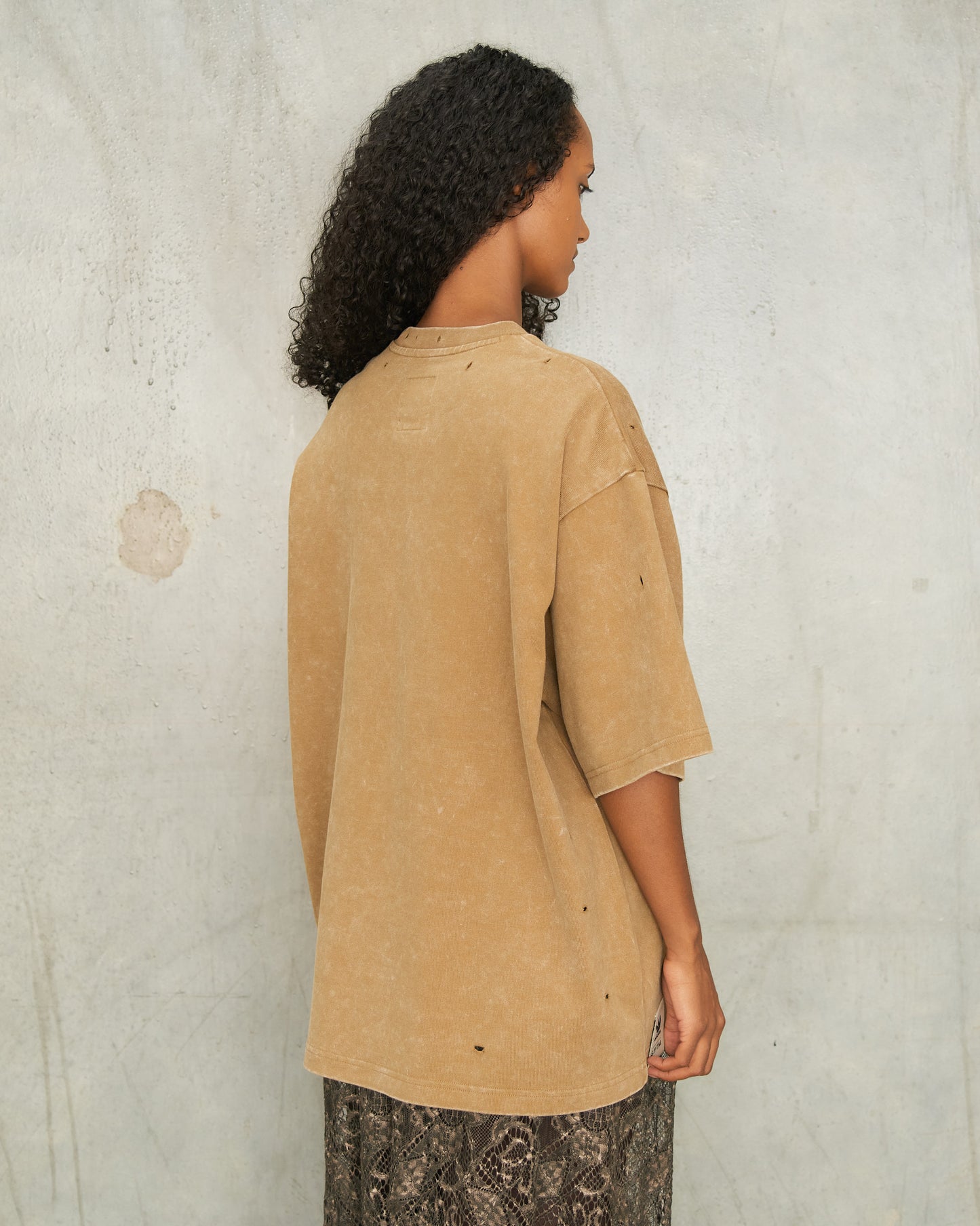 Washed Beige Adidas T-Shirt