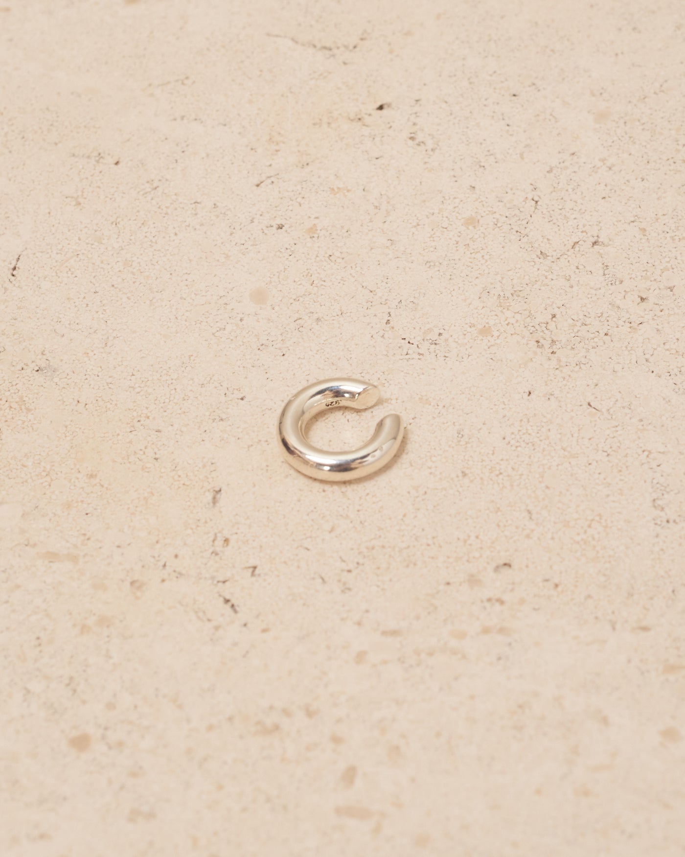 Sterling Silver Bagel Ear Cuff