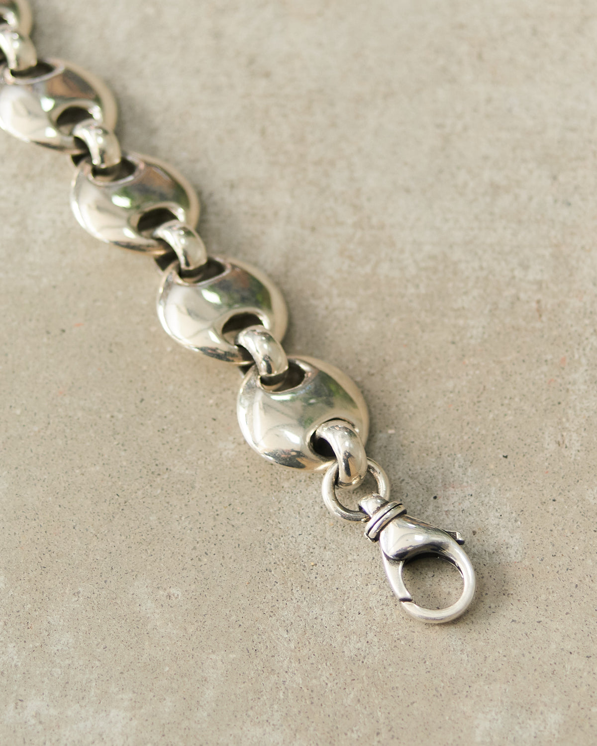 Sterling Silver Large Circle Link Bracelet