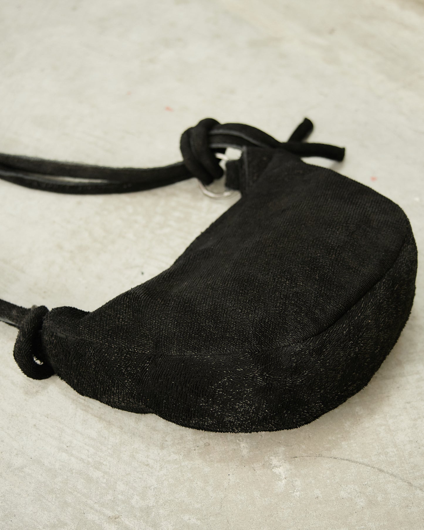 Black Lamb Mare Small Soft Shoulder Bag