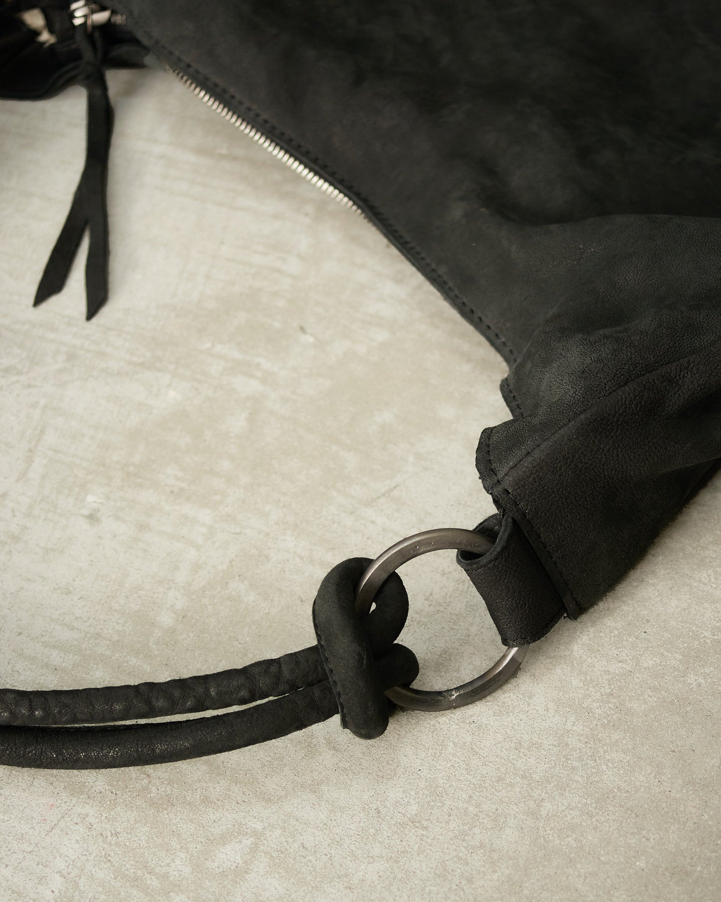 Black Soft Leather Shoulder Bag