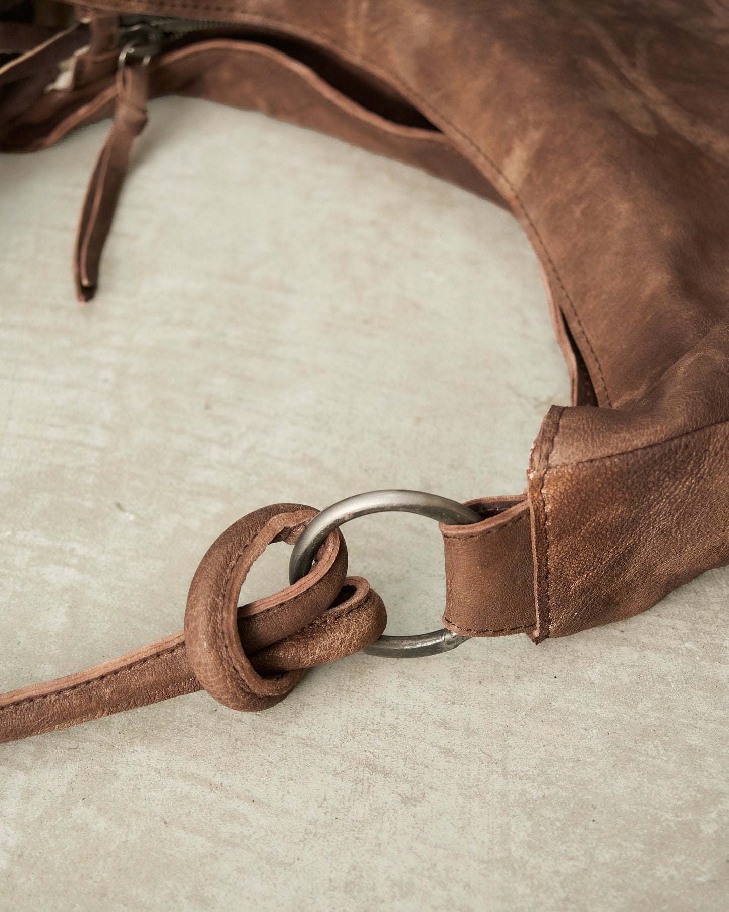Umber Soft Leather Shoulder Bag