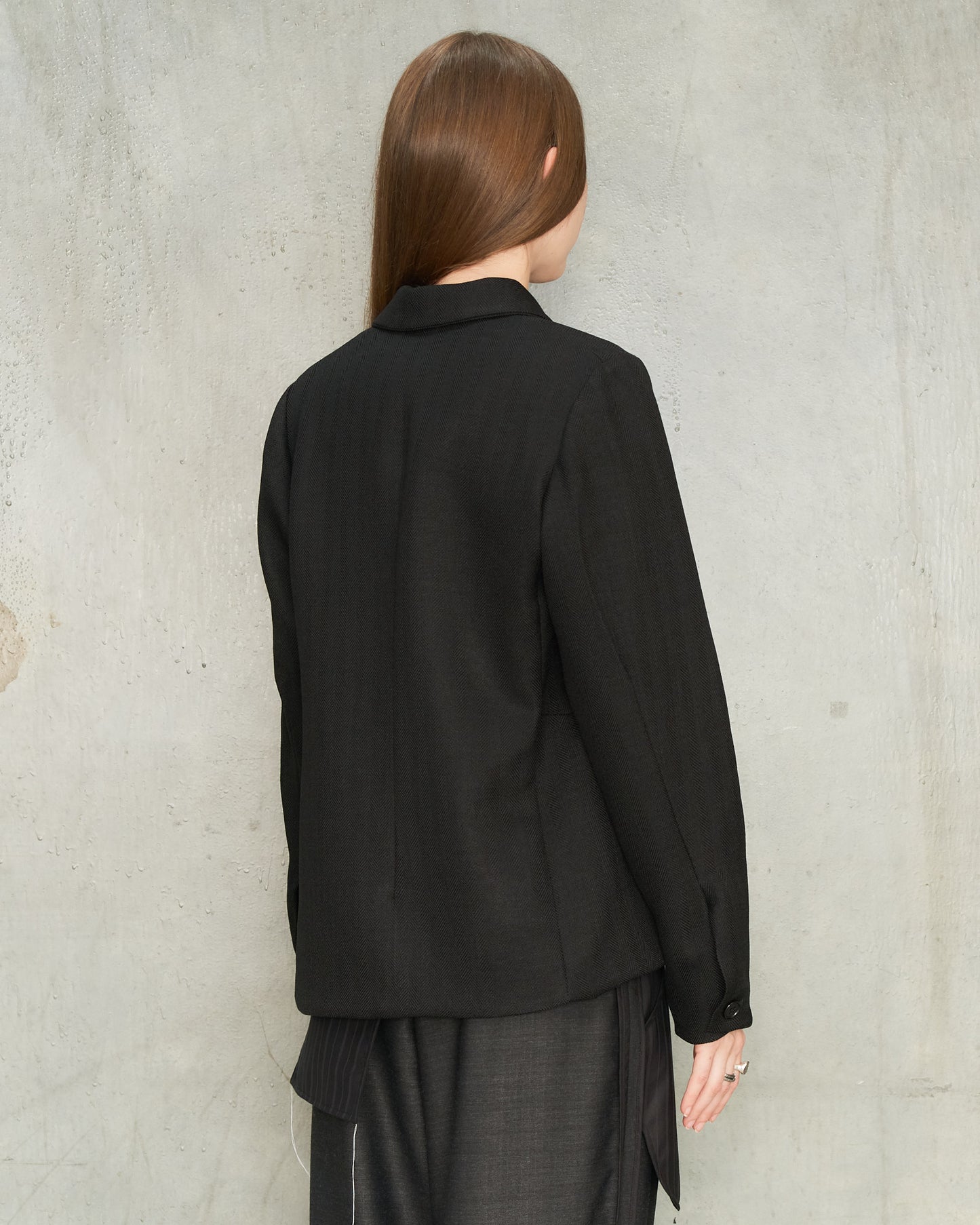 Black Herringbone Jacket