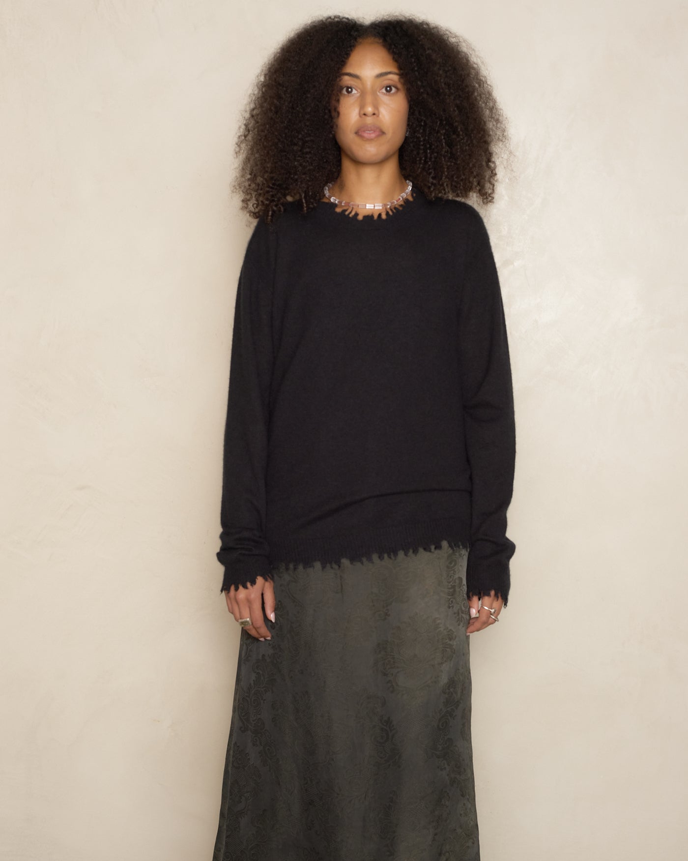 Black Classic Trim Long Sleeve Top