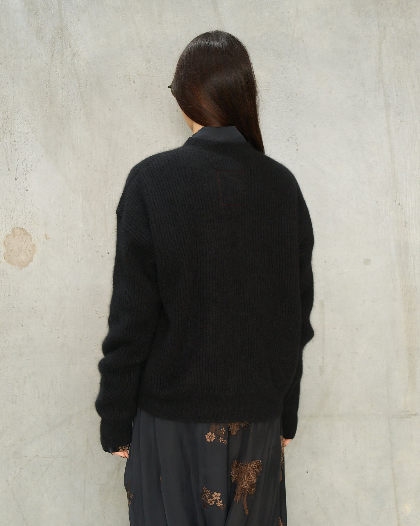 Black Raccoon Knit Sweater