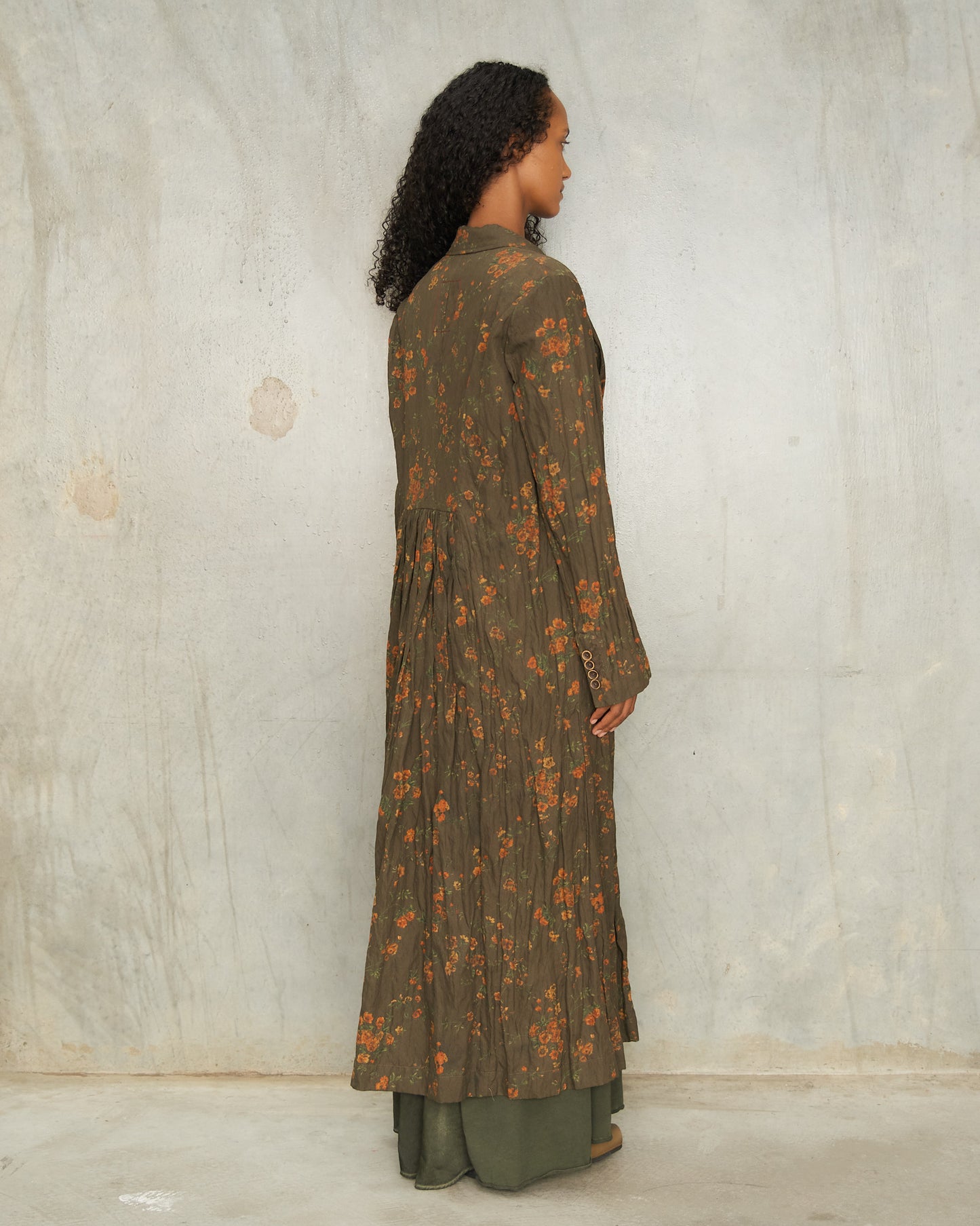 Brown Floral Camelot Coat