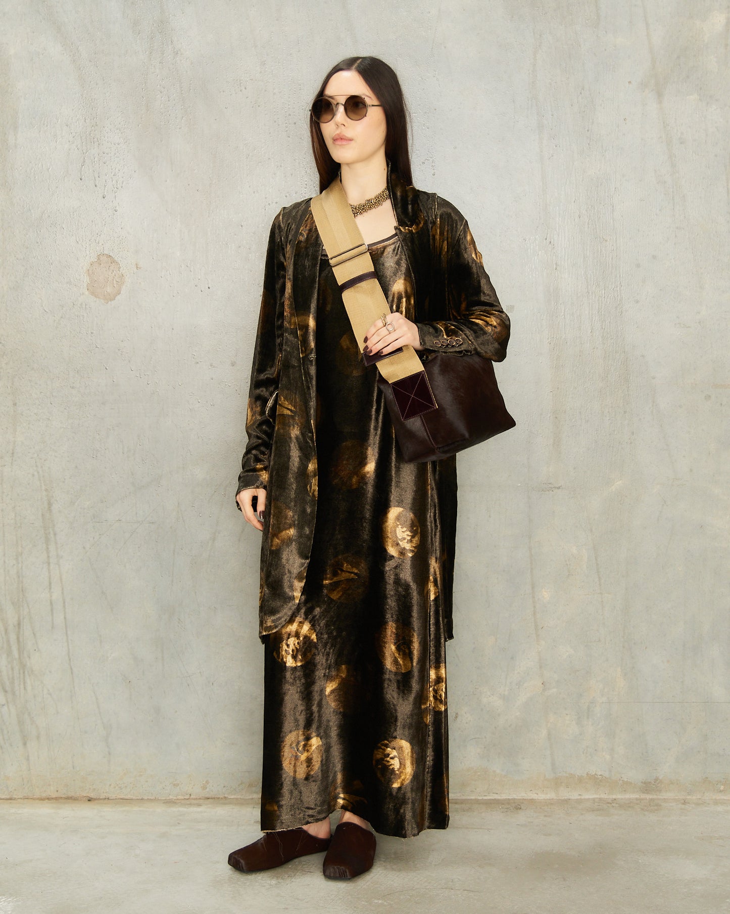 Brown Spot Velvet Katia Jacket