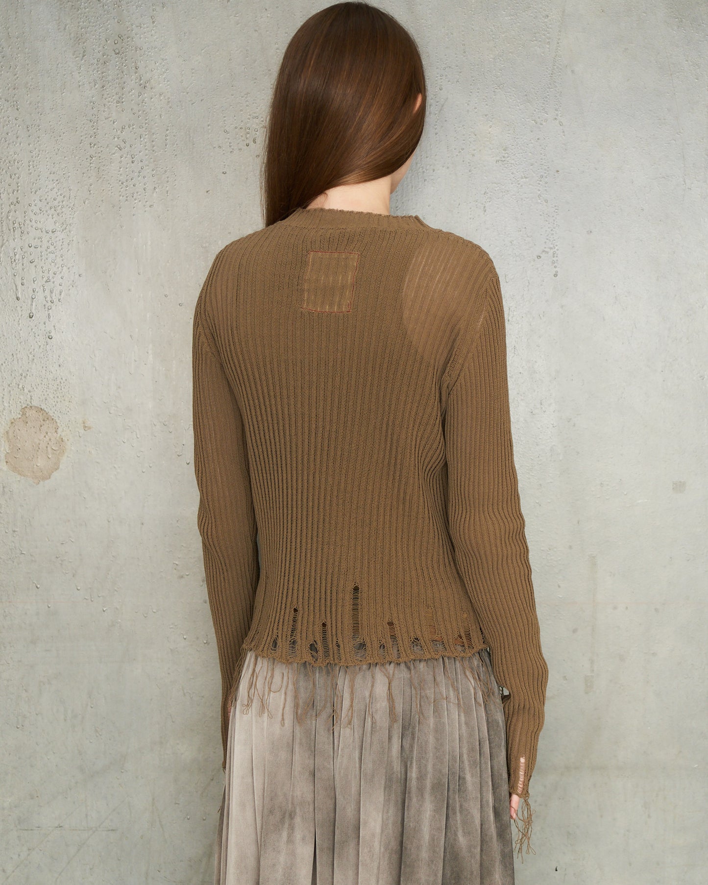 Dark Grey Trim Long Sleeve Top