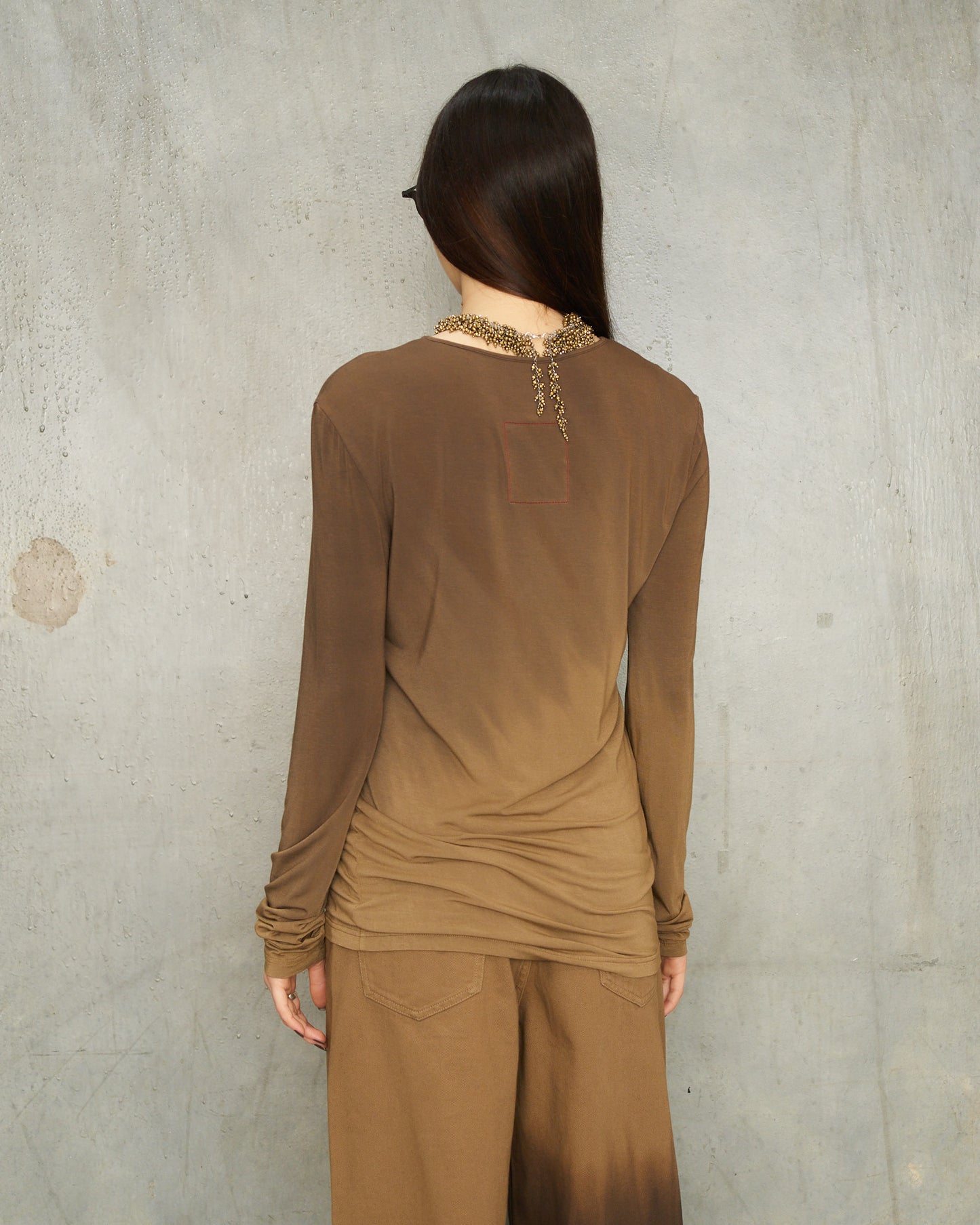 Olive Dip Dyed Ti Top