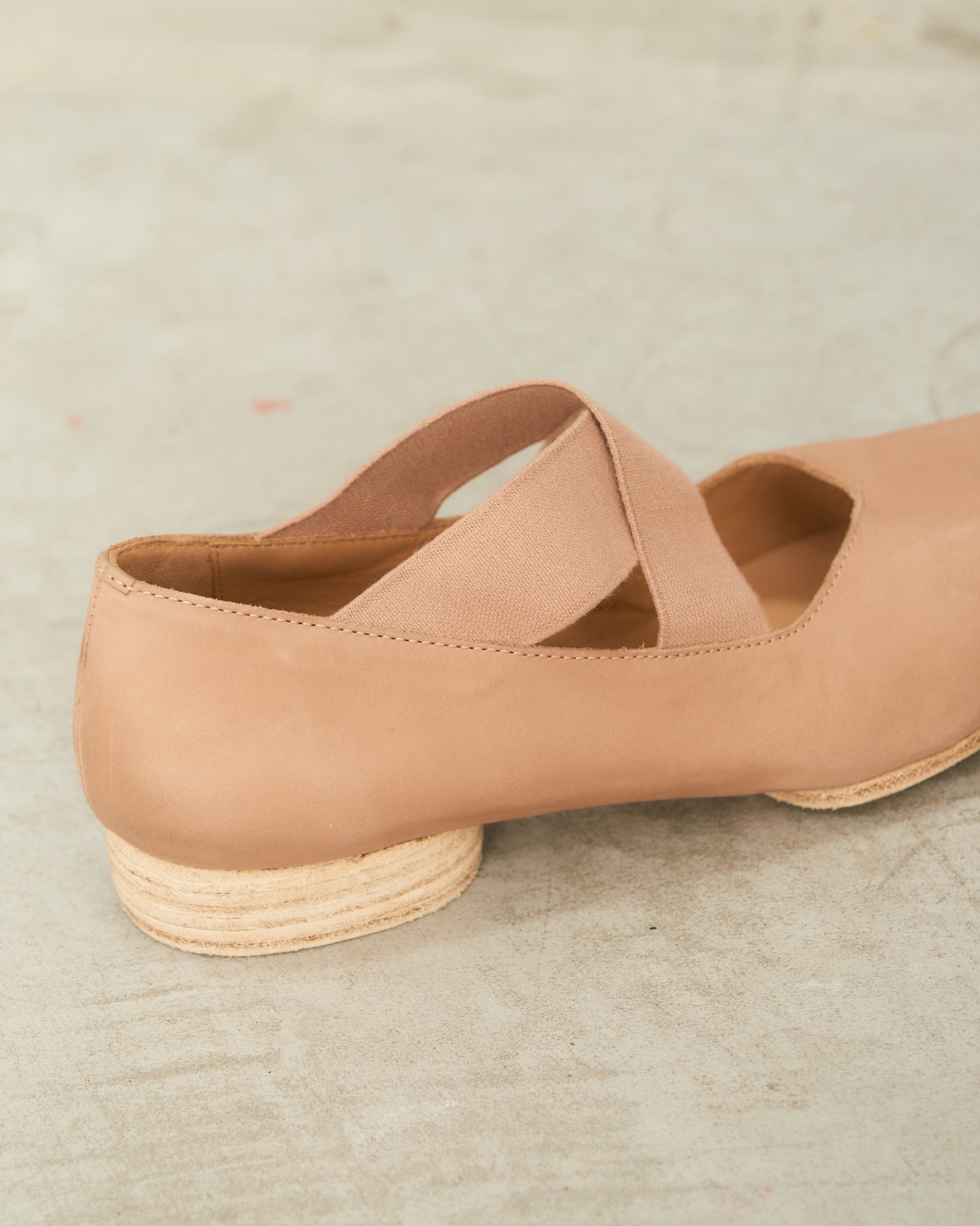 Rose Leather Ballet Shoes