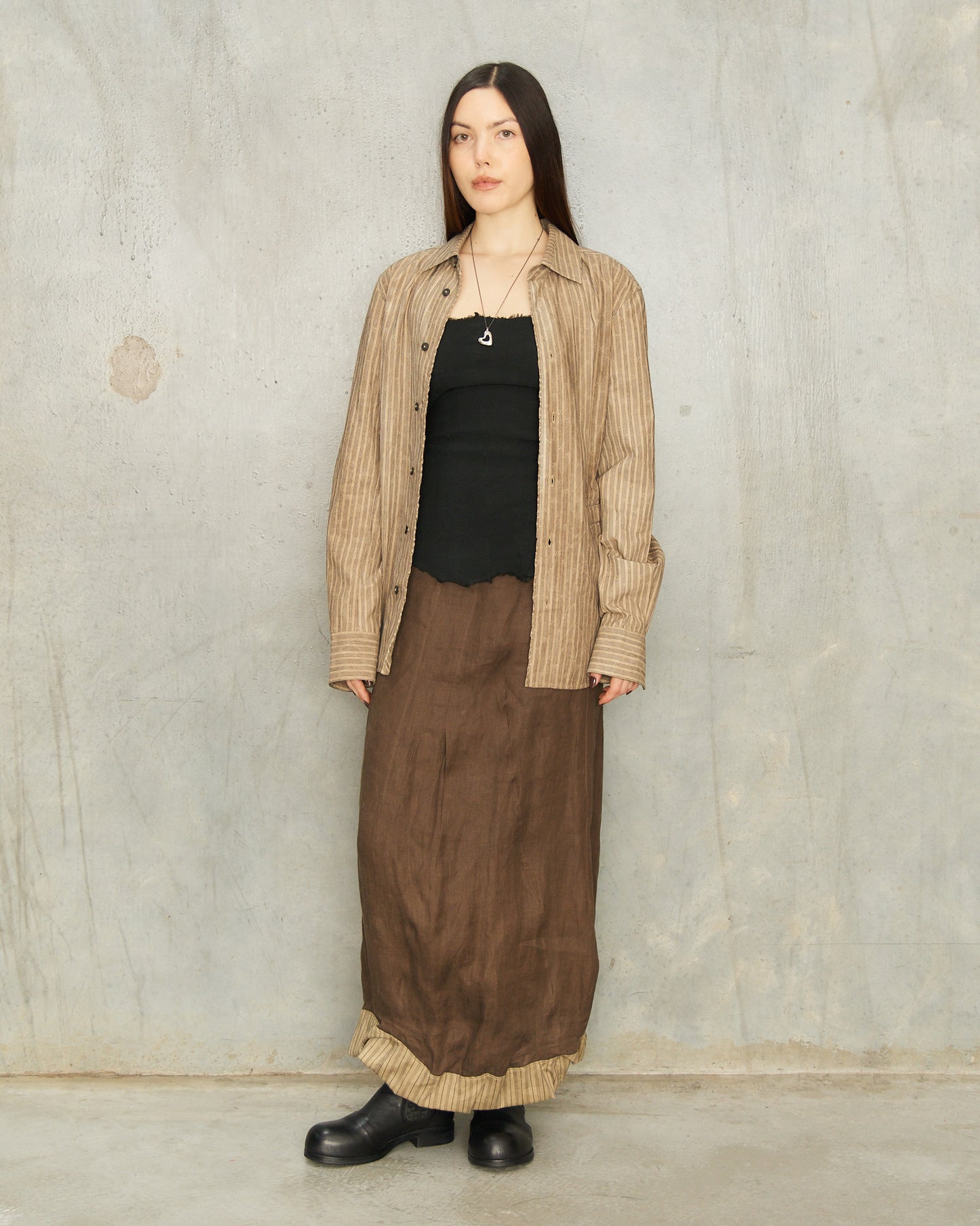 Natural Stripe Collared Shirt