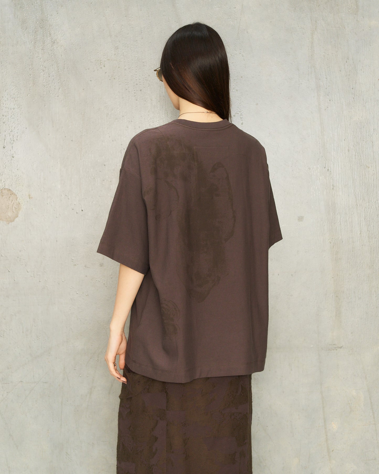 Purple Digital Print T-Shirt