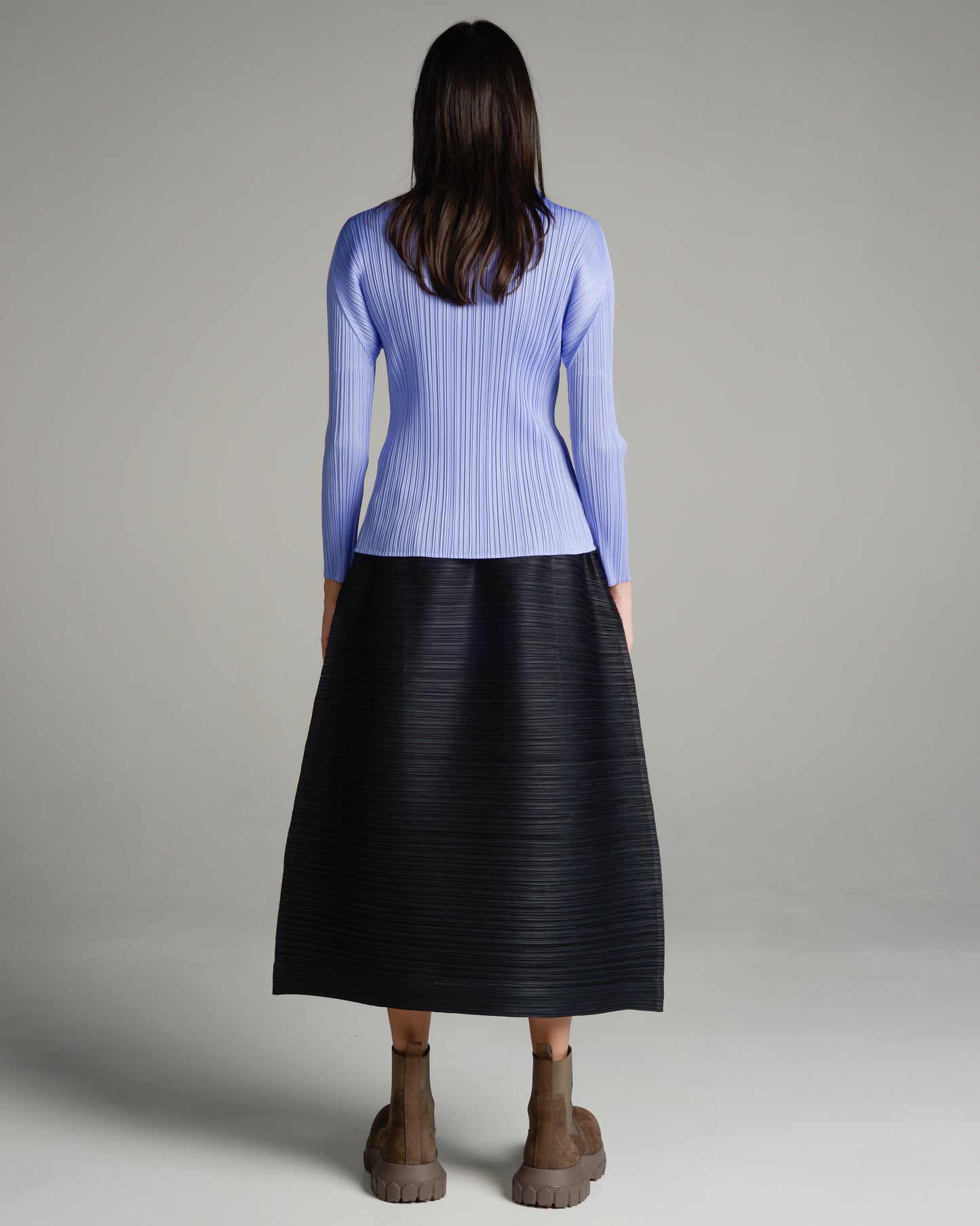 Black Bounce Pleat Skirt