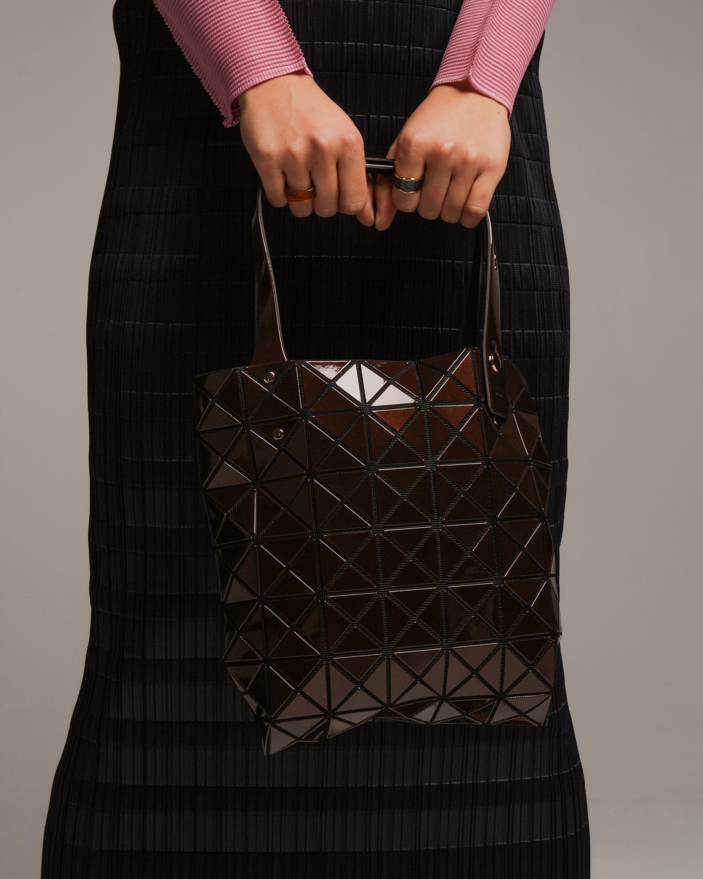 Mixed Purple Metallic Prism Tote