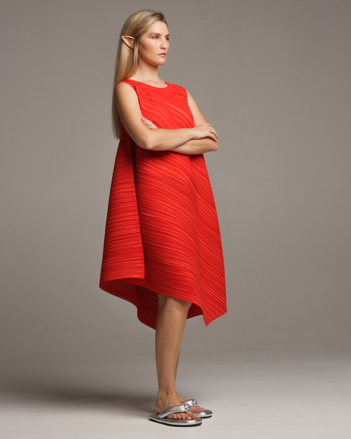 Warped Crimson Red Dress